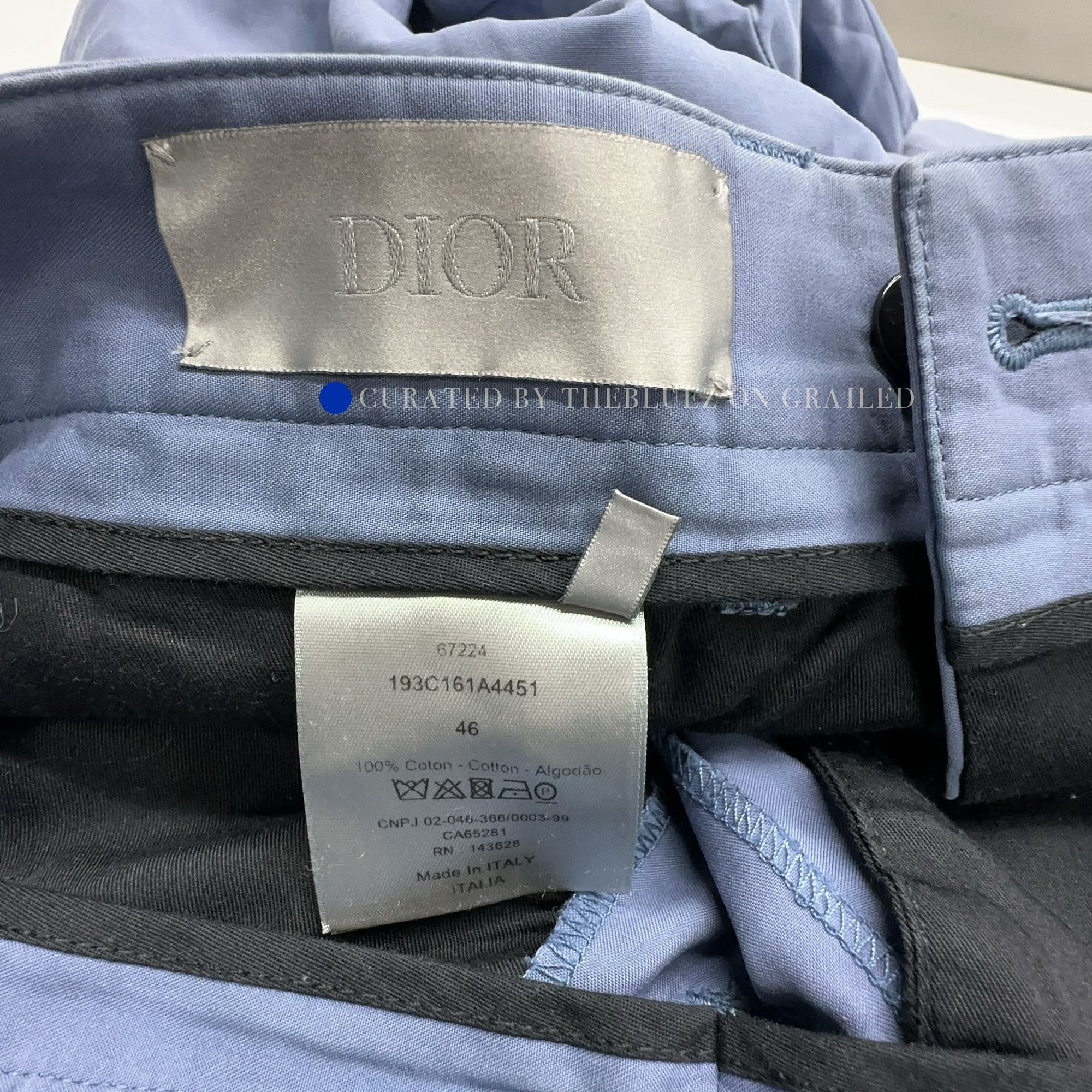 Dior Stylish Blue Cotton Shorts Size US 30 / EU 46 - 3 Thumbnail