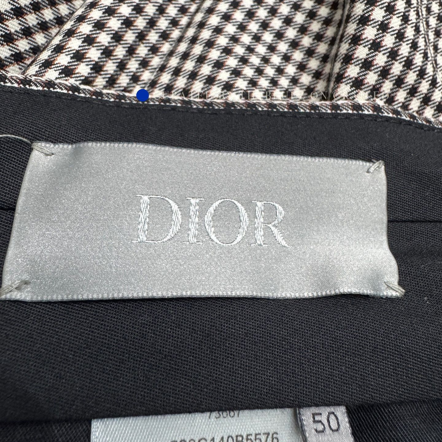 Dior Houndstooth Virgin Wool Trousers, Size 34 Size US 34 / EU 50 - 3 Thumbnail