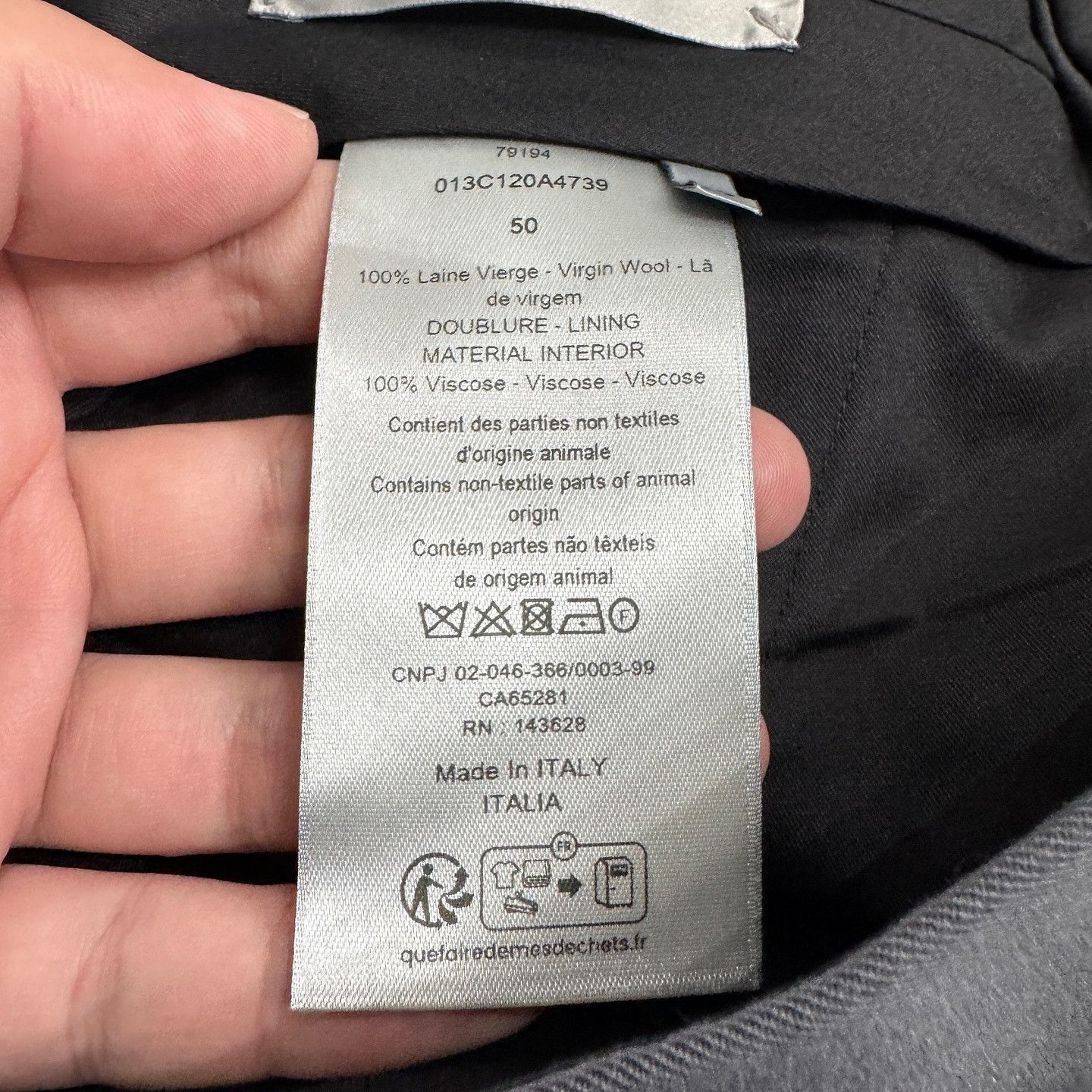 Dior Stylish Gray Virgin Wool Casual Pants Size US 34 / EU 50 - 4 Thumbnail