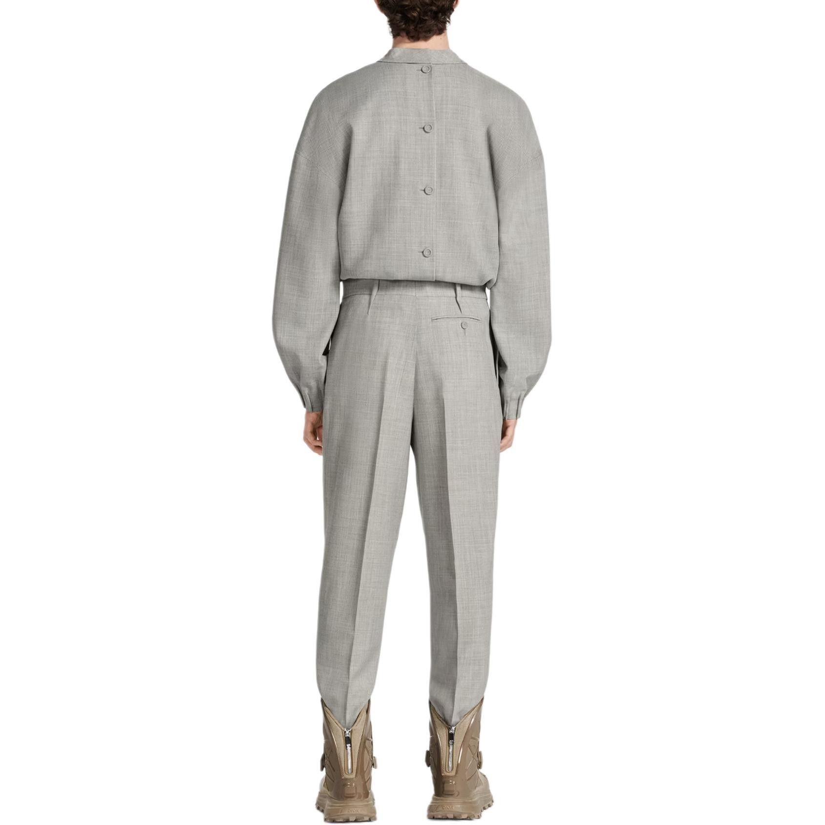 Dior Elegant Gray Pleated Trousers Size US 36 / EU 52 - 7 Thumbnail