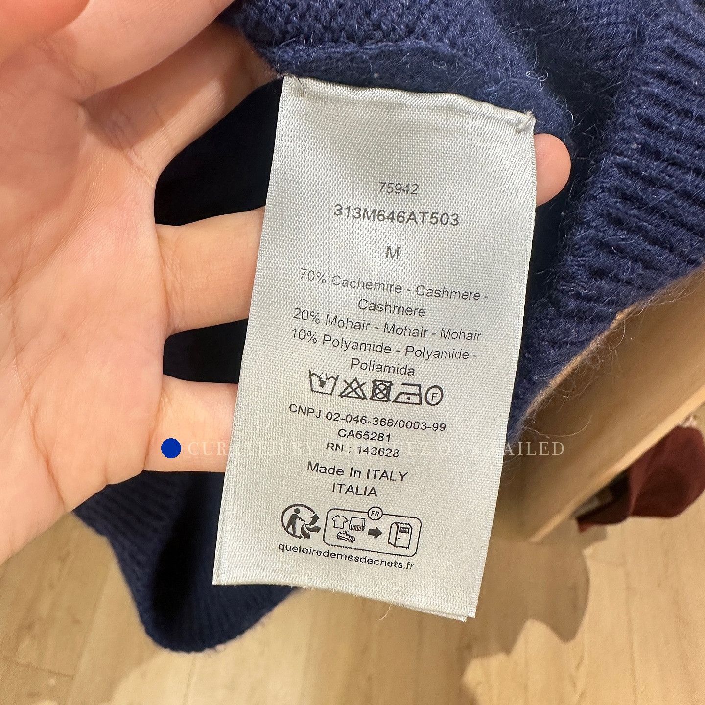 Dior Stylish Blue Knit Vest for Men Size US M / EU 48-50 / 2 - 4 Thumbnail