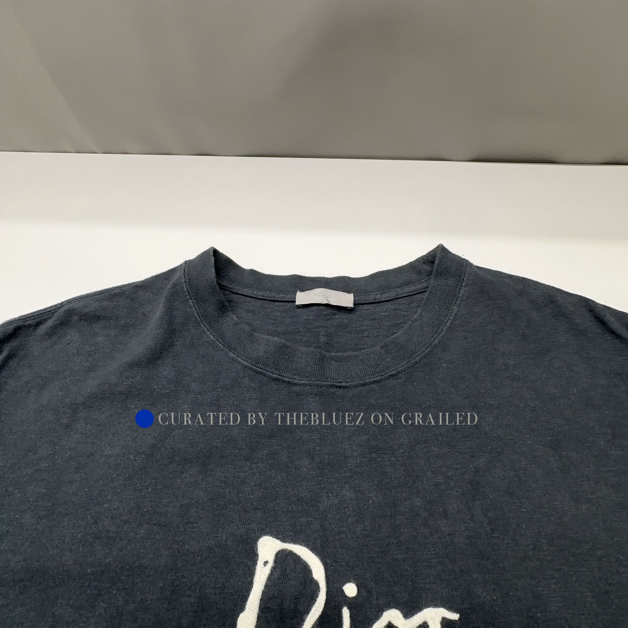 Dior Embroidered Logo T-Shirt in Blue Size US L / EU 52-54 / 3 - 7 Thumbnail