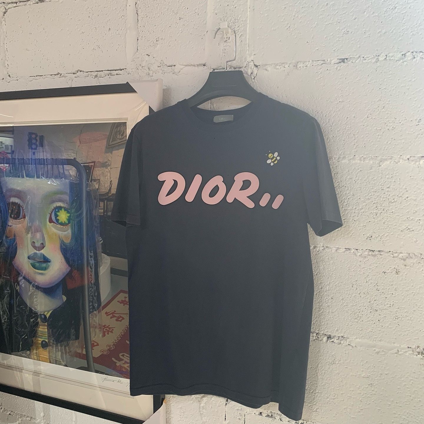 Dior Black Graphic Tee with Kaws Design Size US XS / EU 42 / 0 - 5 Thumbnail