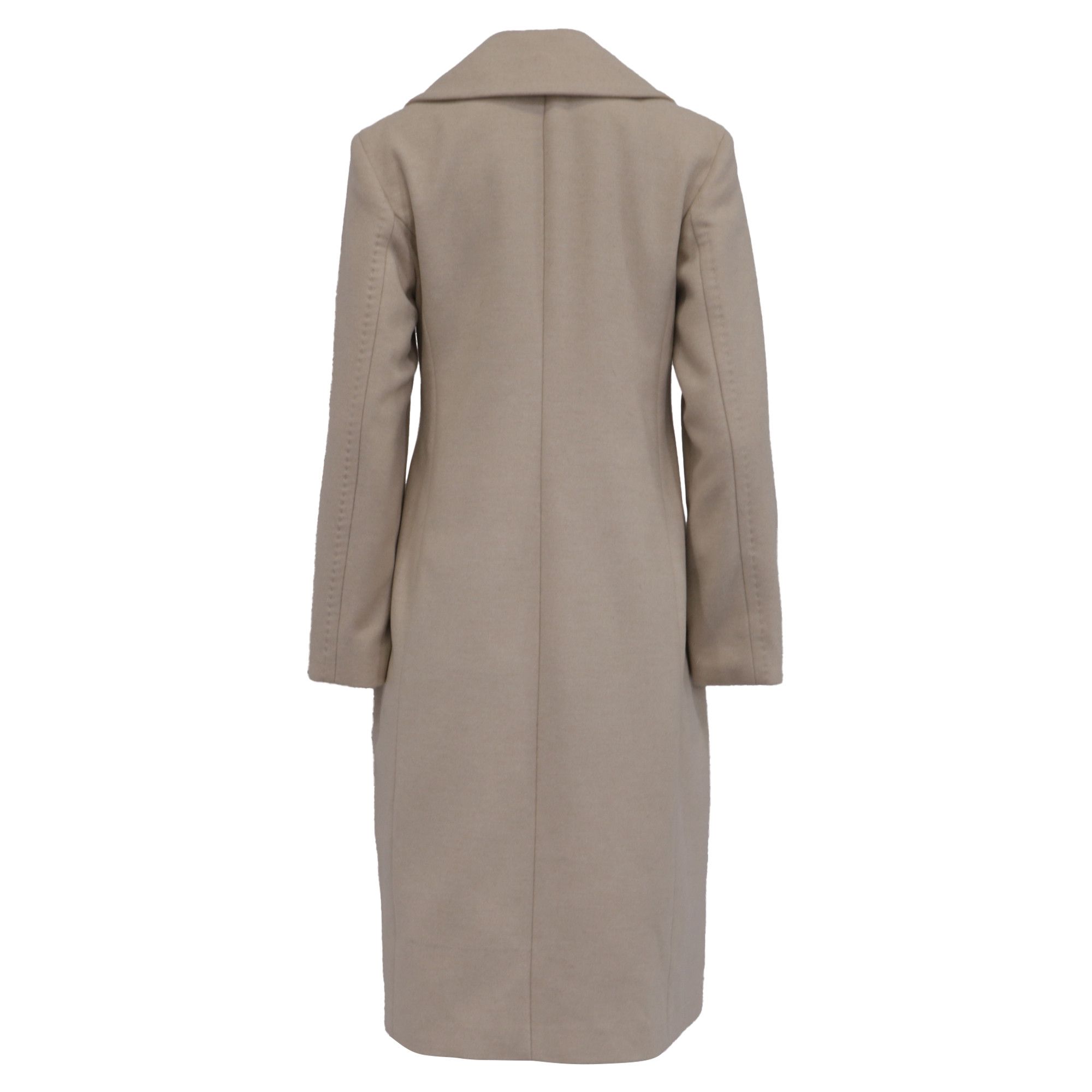 Theory Theory Double-Breasted Coat in Beige Wool Size XXS / US 00 / IT 34 - 4 Thumbnail