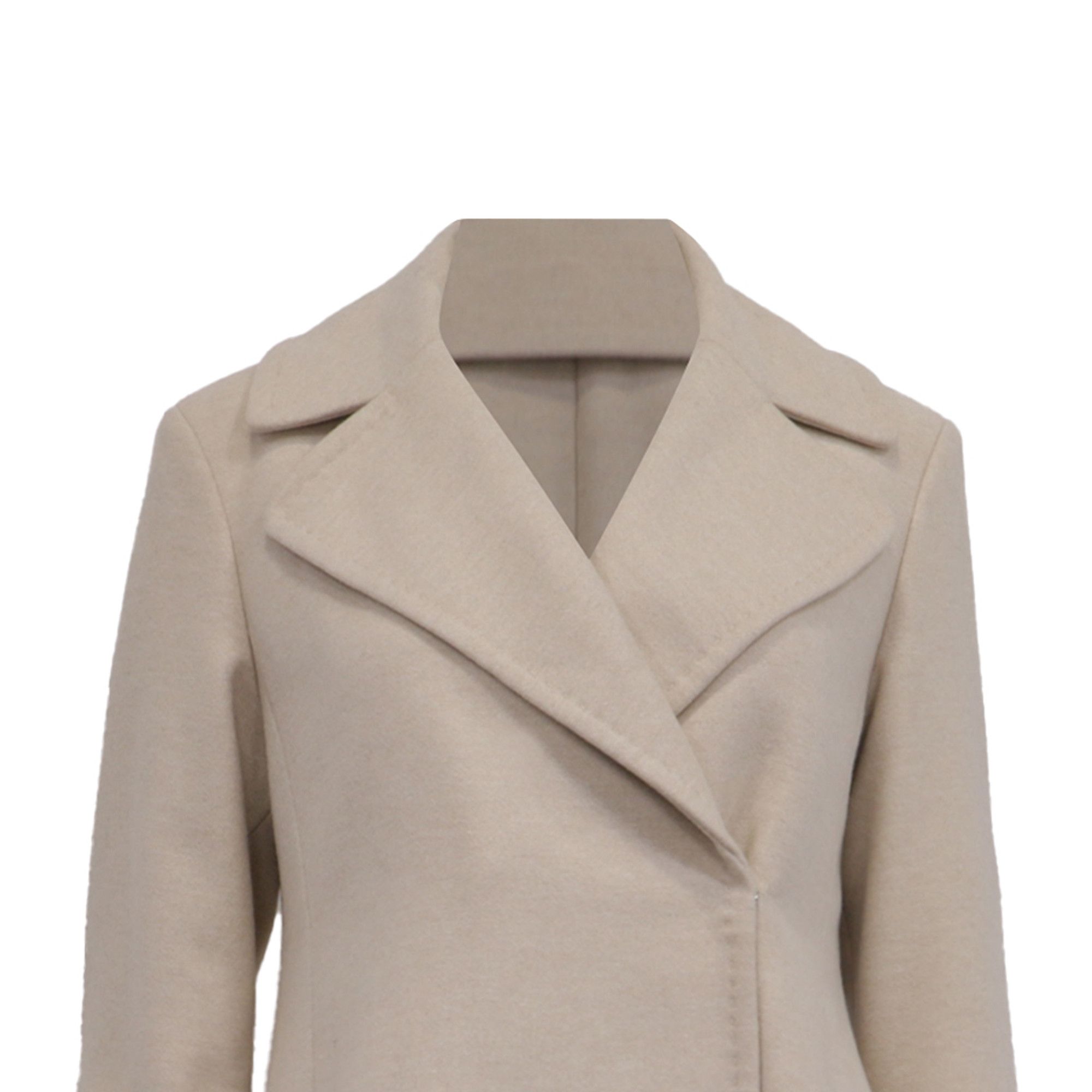 Theory Theory Double-Breasted Coat in Beige Wool Size XXS / US 00 / IT 34 - 2 Thumbnail