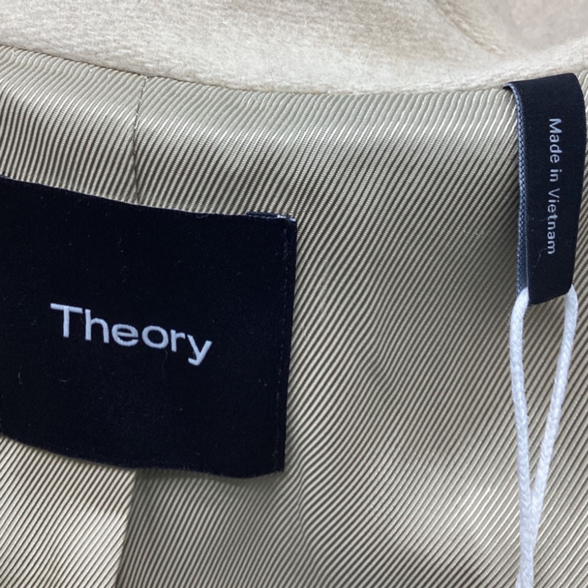 Theory Theory Double-Breasted Coat in Beige Wool Size XXS / US 00 / IT 34 - 6 Thumbnail