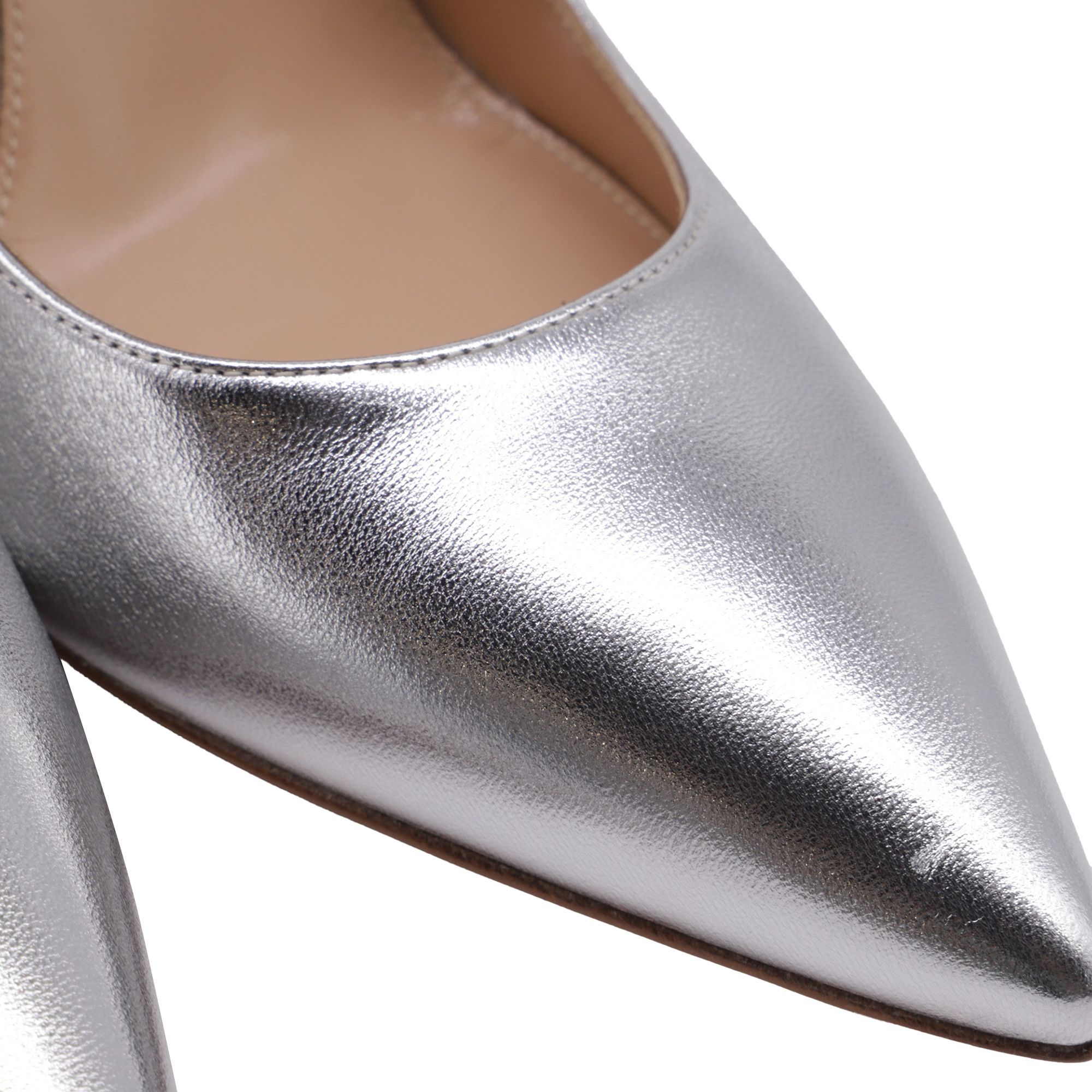 Gianvito Rossi Gianvito Rossi Gianvito Pointed Pumps in Silver Leather Size US 12 / IT 42 - 7 Thumbnail