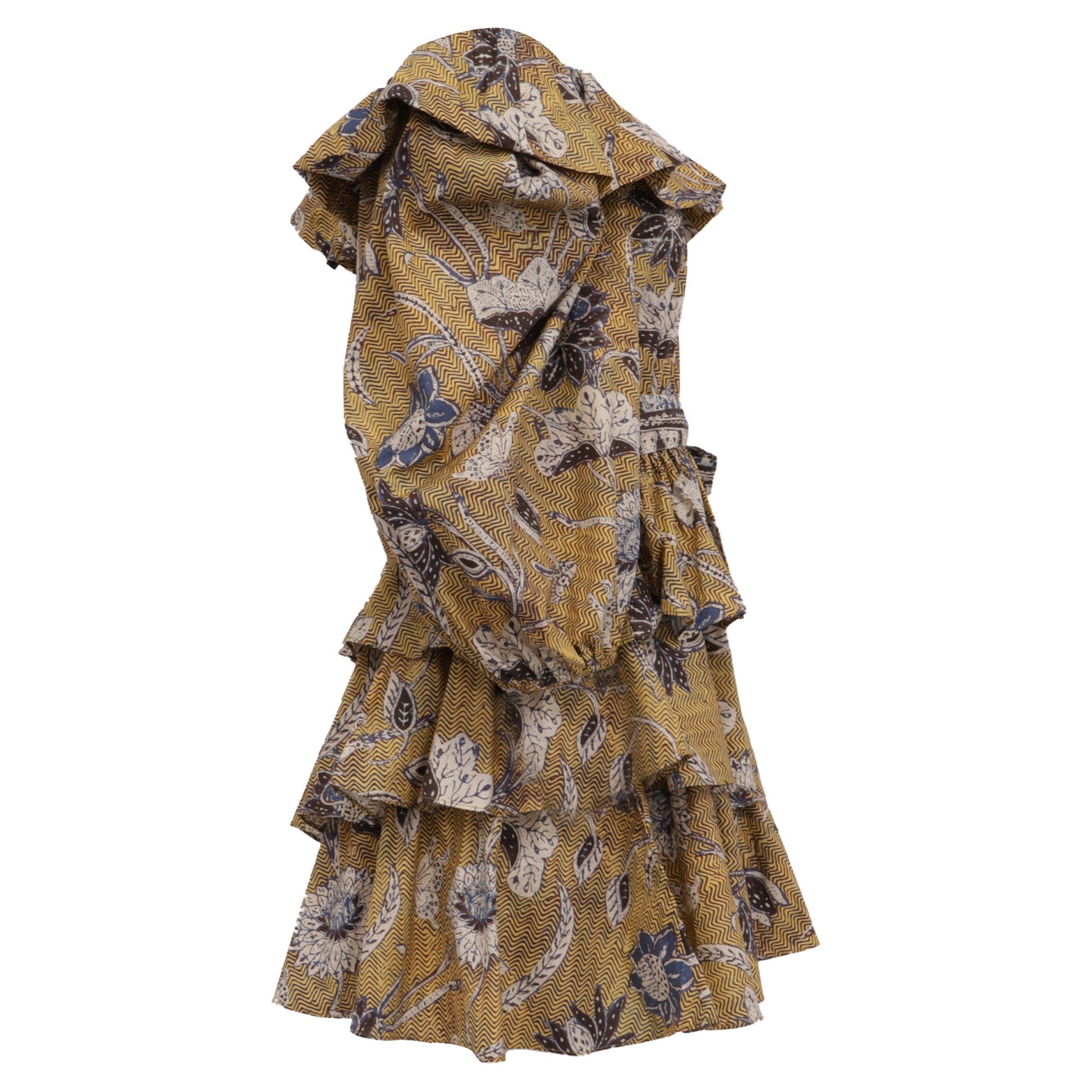Ulla Johnson Ulla Johnson Giselle Ruffled Mini Dress in Multicolor Cotto Size XS / US 0-2 / IT 36-38 - 3 Thumbnail