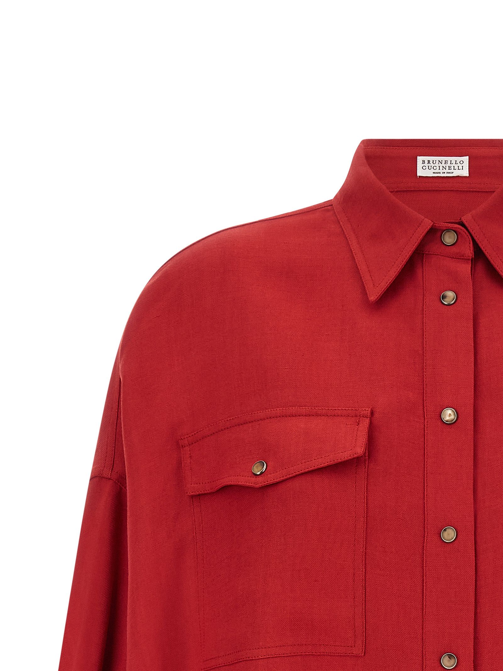Brunello Cucinelli Twill Shirt Size L / US 10 / IT 46 - 3 Thumbnail