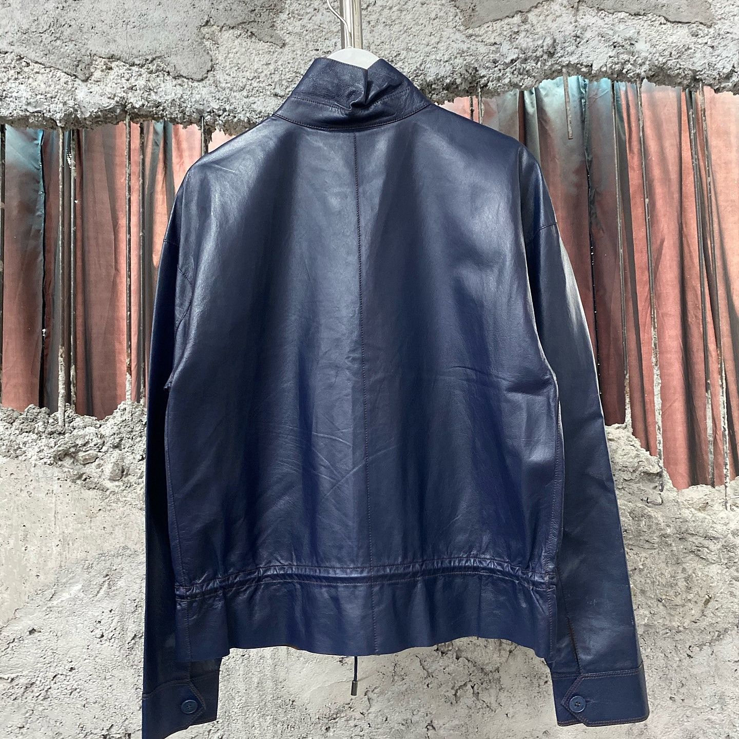 Loro Piana Loro Piana Blue Leather Jacket Size 38 Size XS / US 0-2 / IT 36-38 - 2 Thumbnail