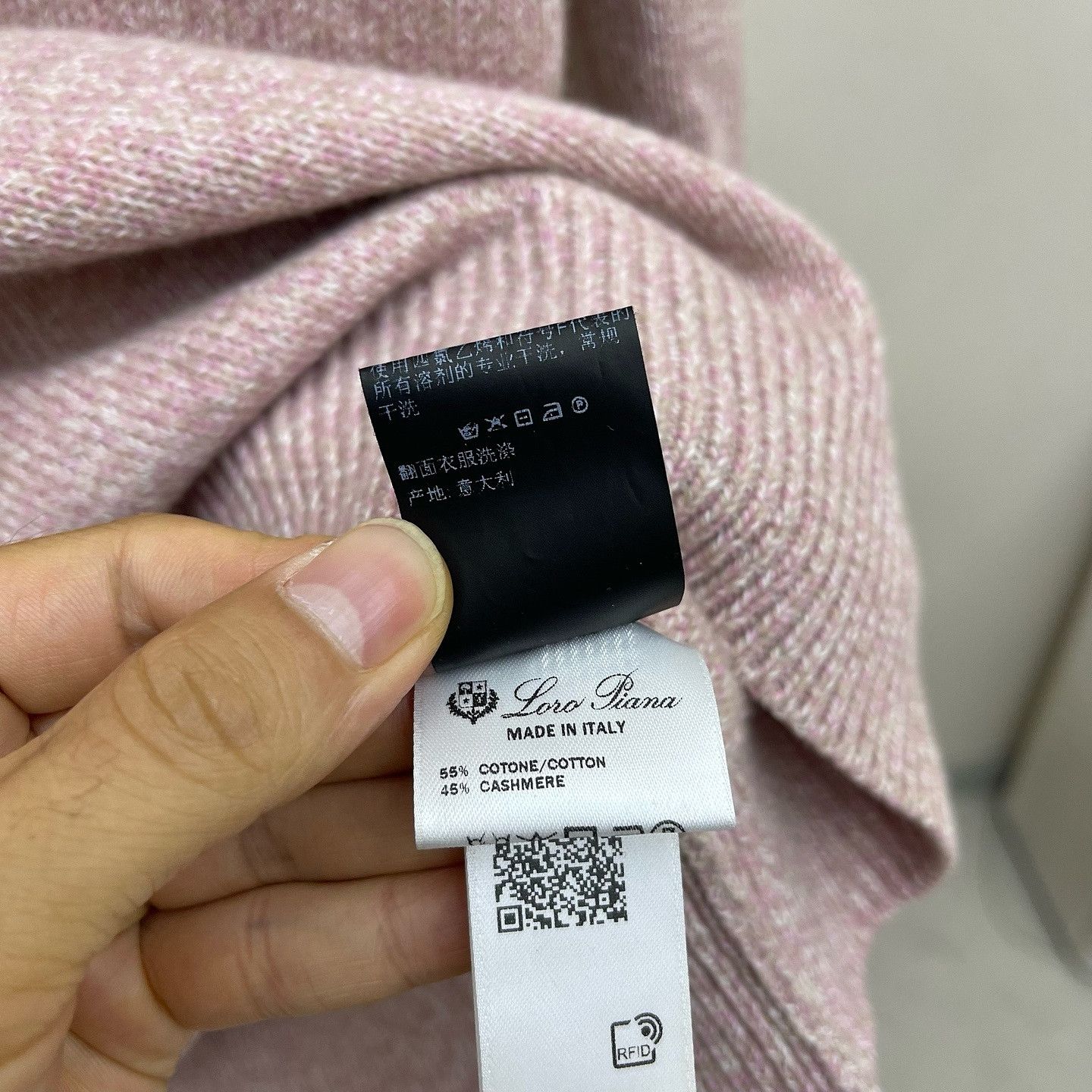 Loro Piana Loro Piana Cotton Cashmere Crewneck Sweater Size 52 Size US L / EU 52-54 / 3 - 8 Thumbnail