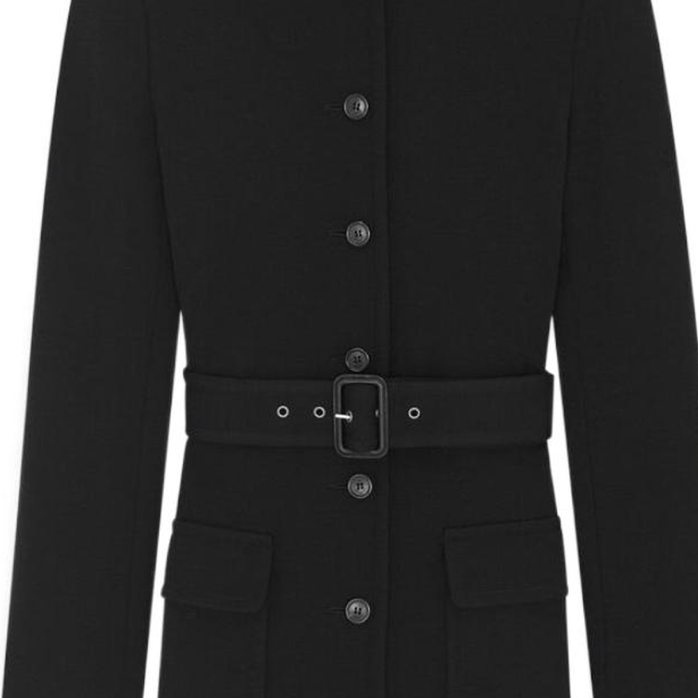 Saint Laurent Paris Saint Laurent Wool Belted Jacket Size 34 Size XS / US 0-2 / IT 36-38 - 7 Thumbnail