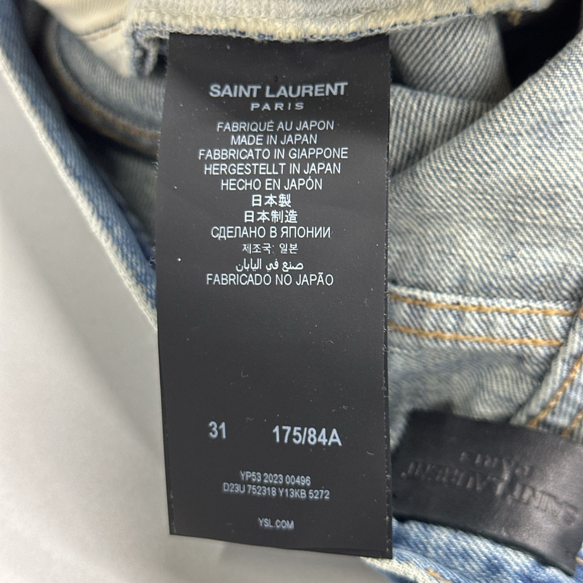 Saint Laurent Paris Saint Laurent Washed Denim Jeans Size 31 Size US 31 - 3 Thumbnail