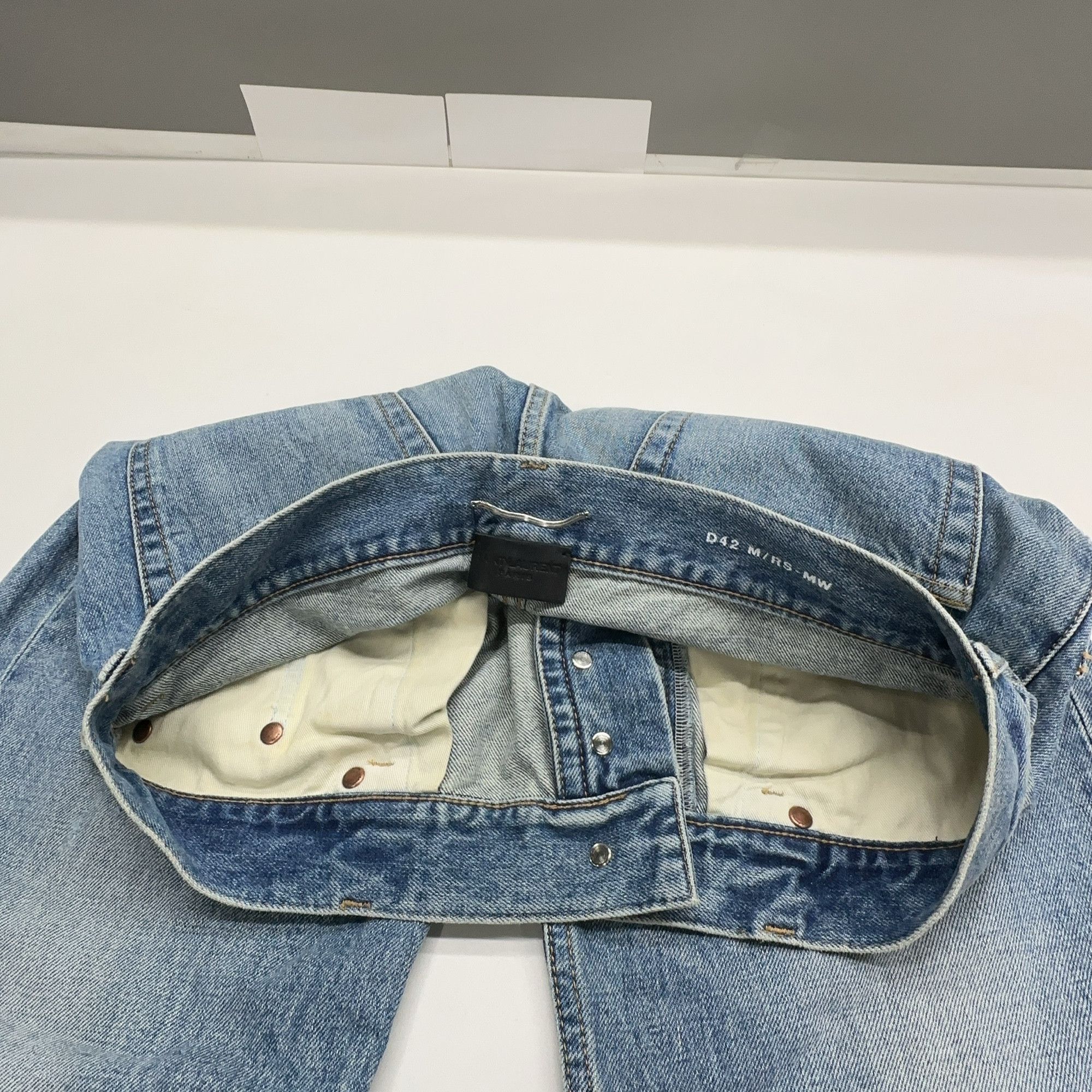 Saint Laurent Paris Saint Laurent Washed Denim Jeans Size 31 Size US 31 - 5 Thumbnail
