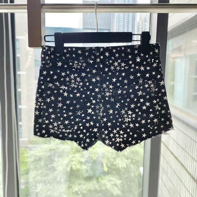 Saint Laurent Paris Saint Laurent Star Print Shorts Size 26 Size 26" / US 2 / IT 38 - 2 Thumbnail