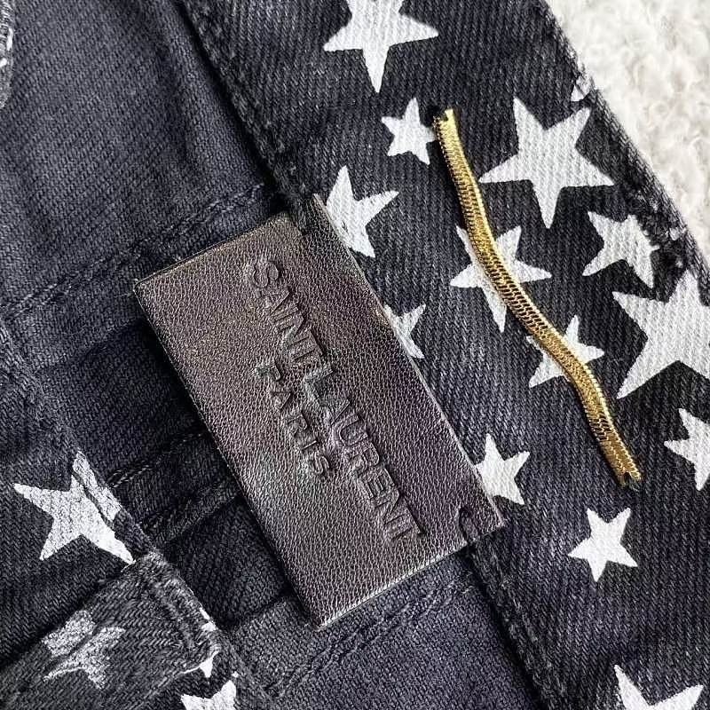 Saint Laurent Paris Saint Laurent Star Print Shorts Size 26 Size 26" / US 2 / IT 38 - 3 Thumbnail