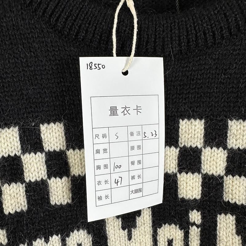 Saint Laurent Paris Saint Laurent T'aime Moi Non Plus Checkered Sweater Size S Size S / US 4 / IT 40 - 7 Thumbnail