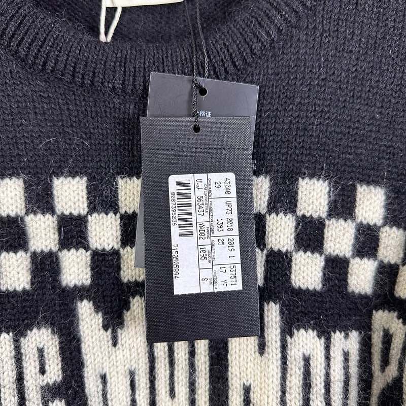 Saint Laurent Paris Saint Laurent T'aime Moi Non Plus Checkered Sweater Size S Size S / US 4 / IT 40 - 5 Thumbnail