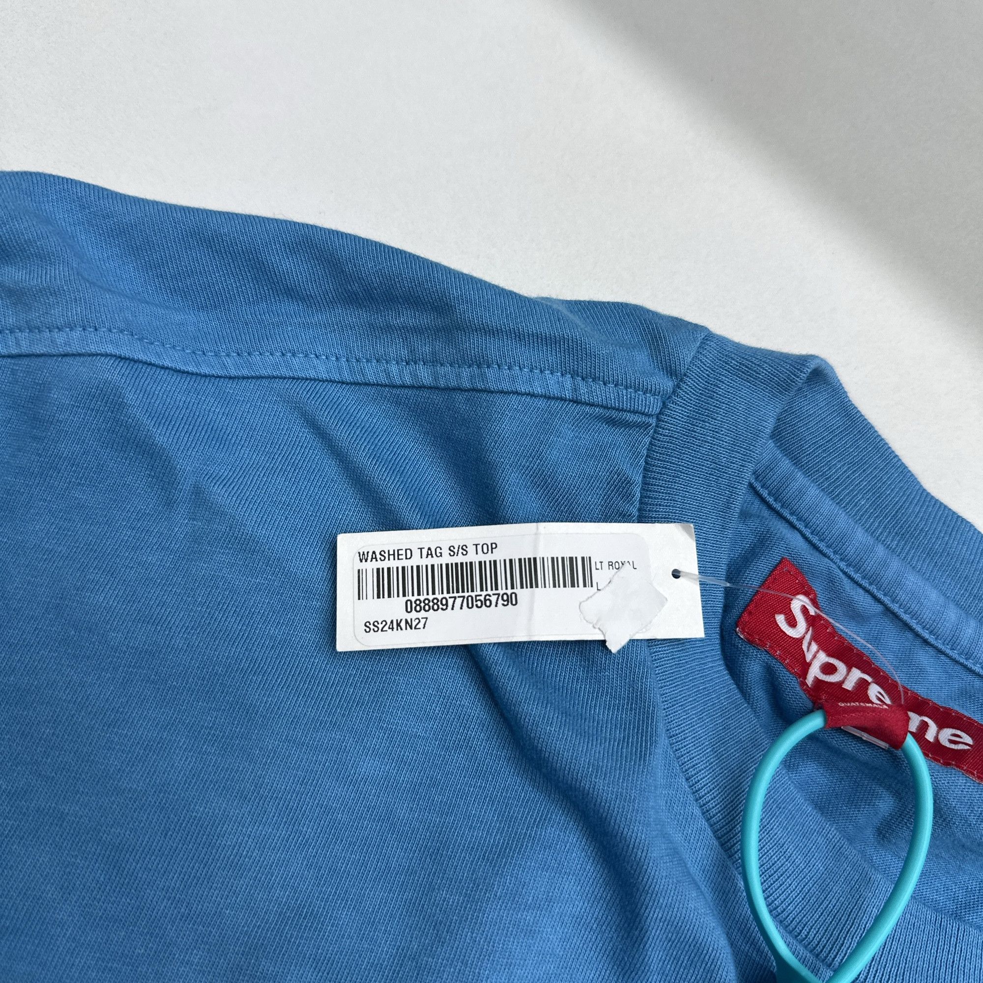 Supreme Supreme Washed Tag S/S Top Blue Size L Size US L / EU 52-54 / 3 - 4 Thumbnail