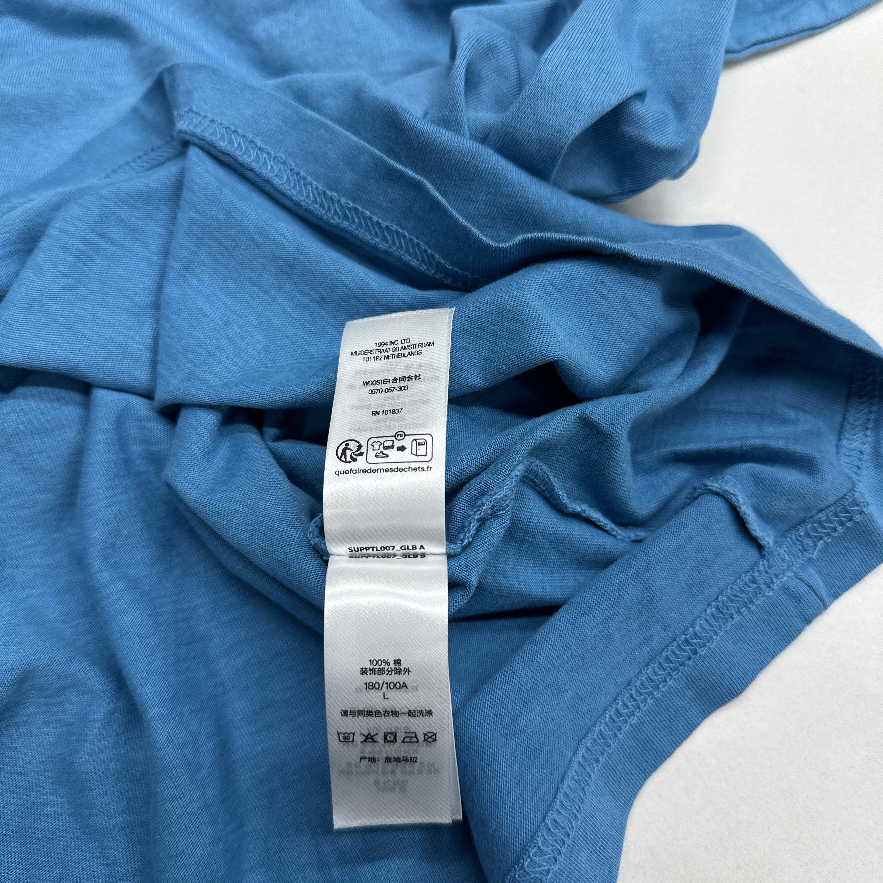 Supreme Supreme Washed Tag S/S Top Blue Size L Size US L / EU 52-54 / 3 - 5 Thumbnail