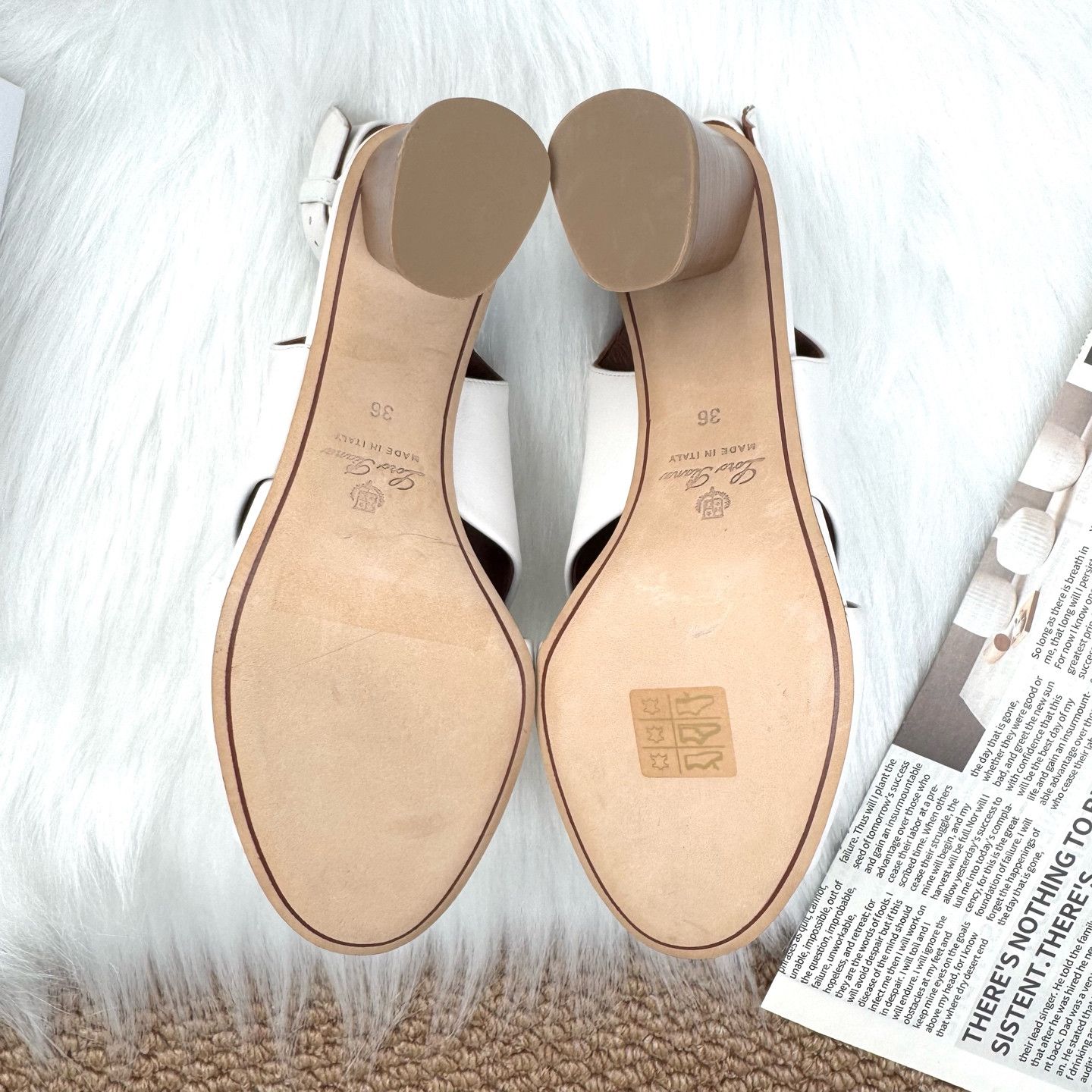 Loro Piana Loro Piana White Leather Sandals Size 36 Size US 6 / IT 36 - 4 Thumbnail