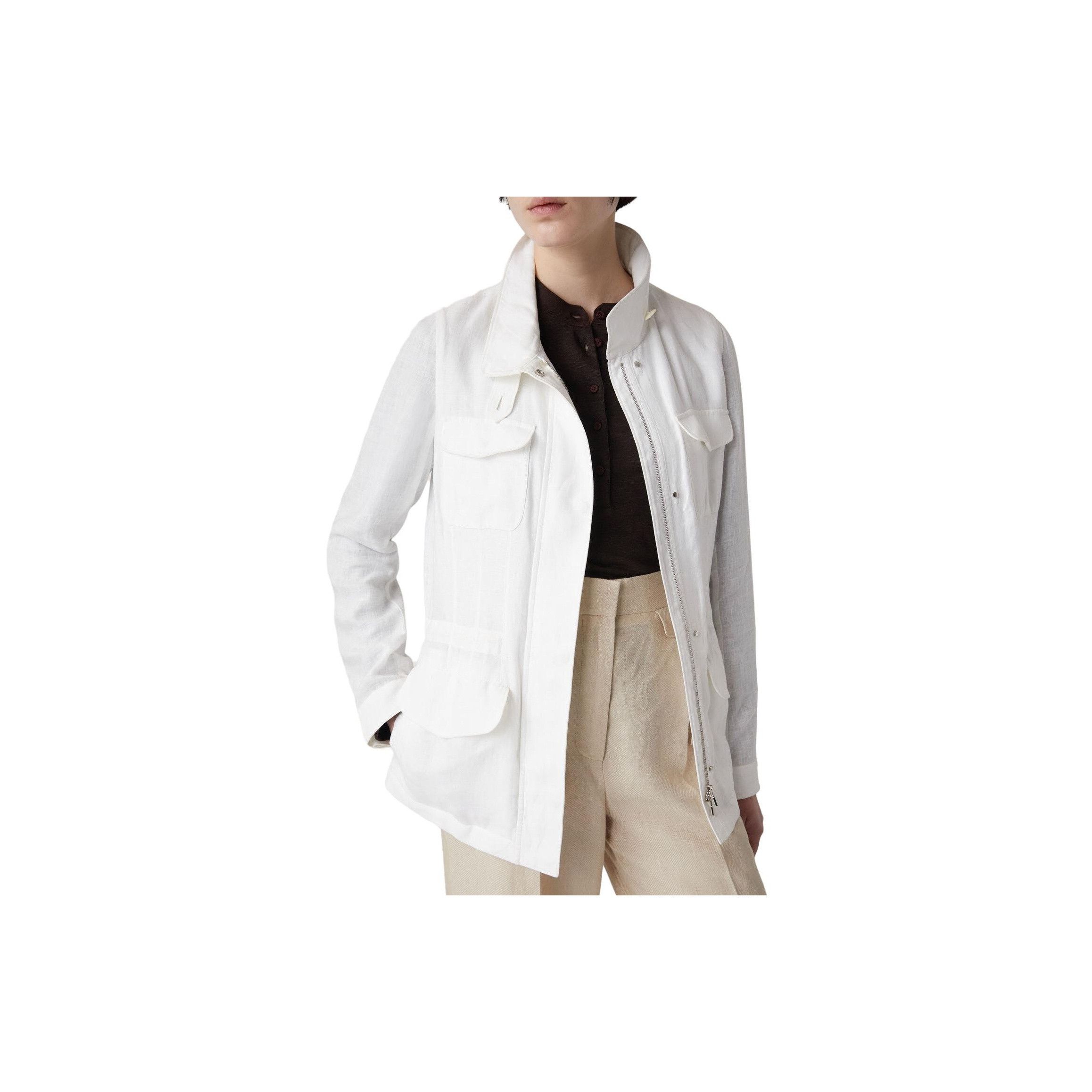 Loro Piana Loro Piana Linen Utility Jacket White Size 38 Size XS / US 0-2 / IT 36-38 - 8 Thumbnail