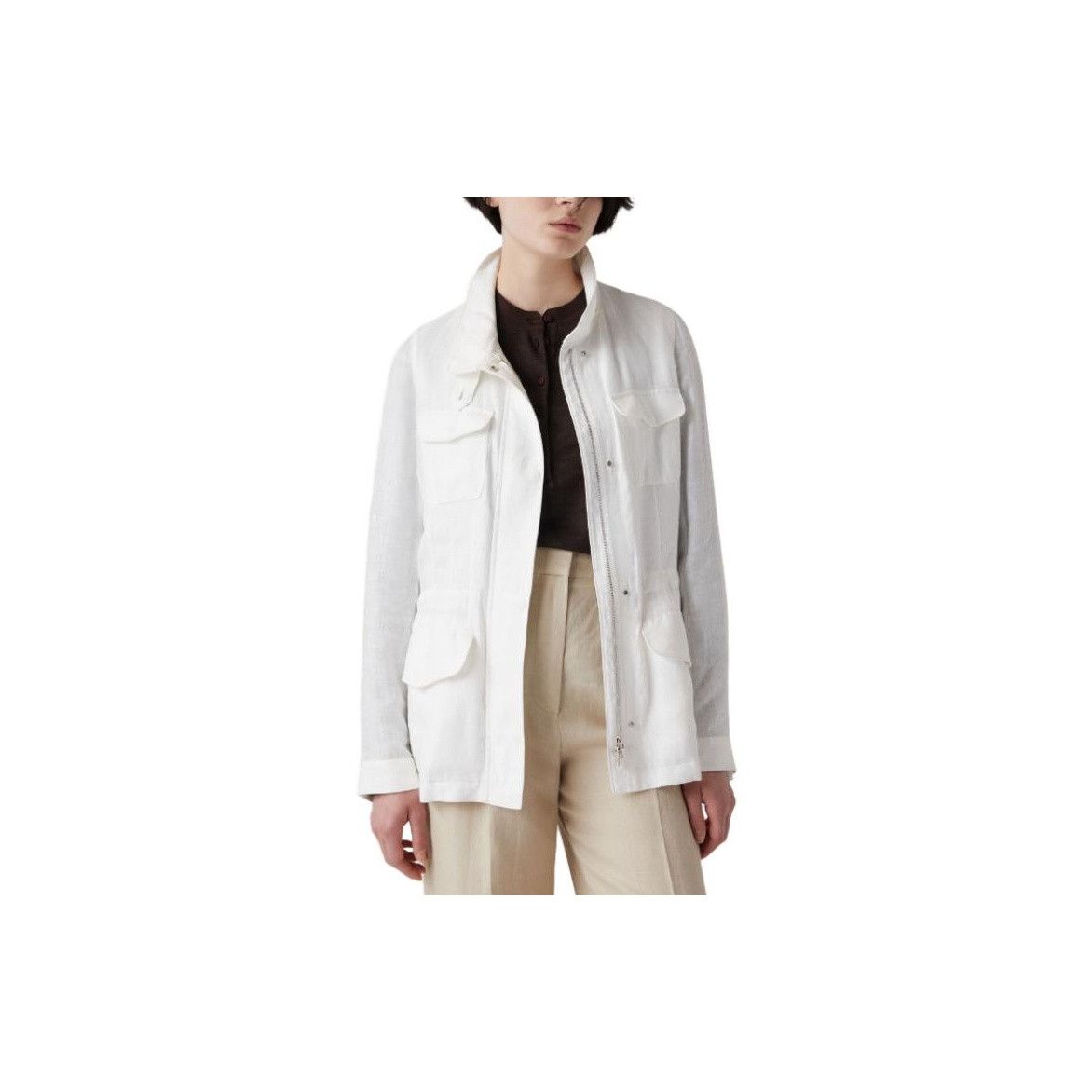 Loro Piana Loro Piana Linen Utility Jacket White Size 38 Size XS / US 0-2 / IT 36-38 - 6 Thumbnail