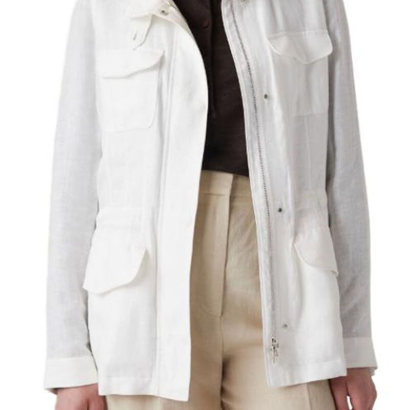 Loro Piana Loro Piana Linen Utility Jacket White Size 38 Size XS / US 0-2 / IT 36-38 - 10 Thumbnail