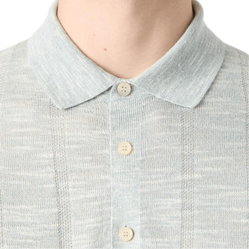 Loro Piana Loro Piana Ribbed Knit Linen Silk Polo Shirt Size 54 Size US L / EU 52-54 / 3 - 8 Thumbnail