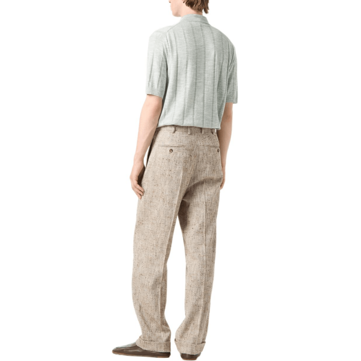 Loro Piana Loro Piana Ribbed Knit Linen Silk Polo Shirt Size 54 Size US L / EU 52-54 / 3 - 7 Thumbnail