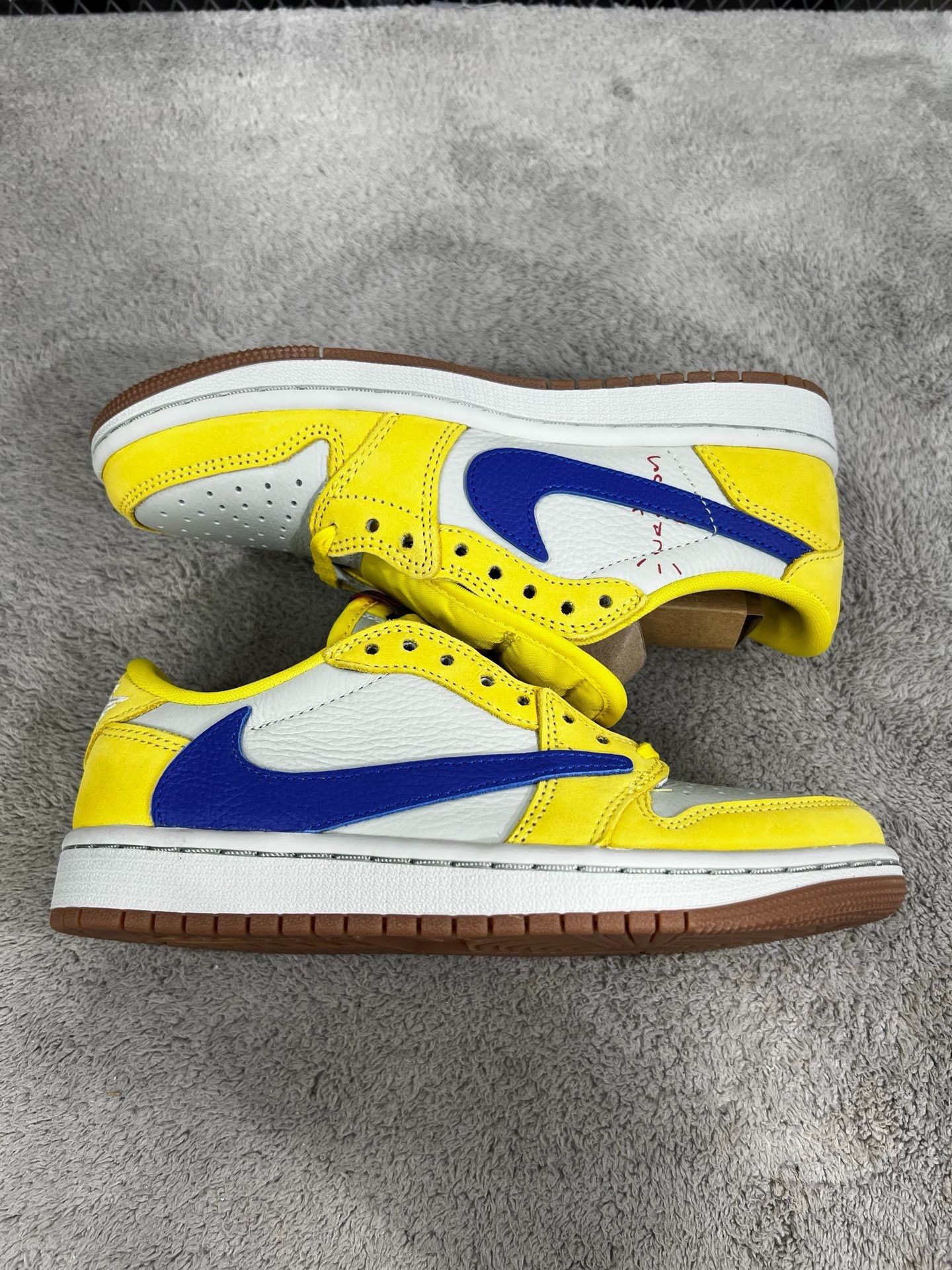 Jordan Brand Travis Scott x Air Jordan 1 Low Canary Size 5 Size US 5.5 / IT 35.5 - 5 Thumbnail