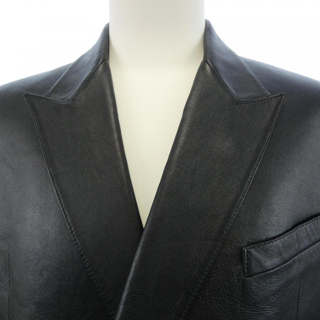 Celine Celine CELINE Lambskin Leather Jacket Leather Outerwear 2F098392F DUTY FREE for USA Size ONE SIZE - 5 Thumbnail