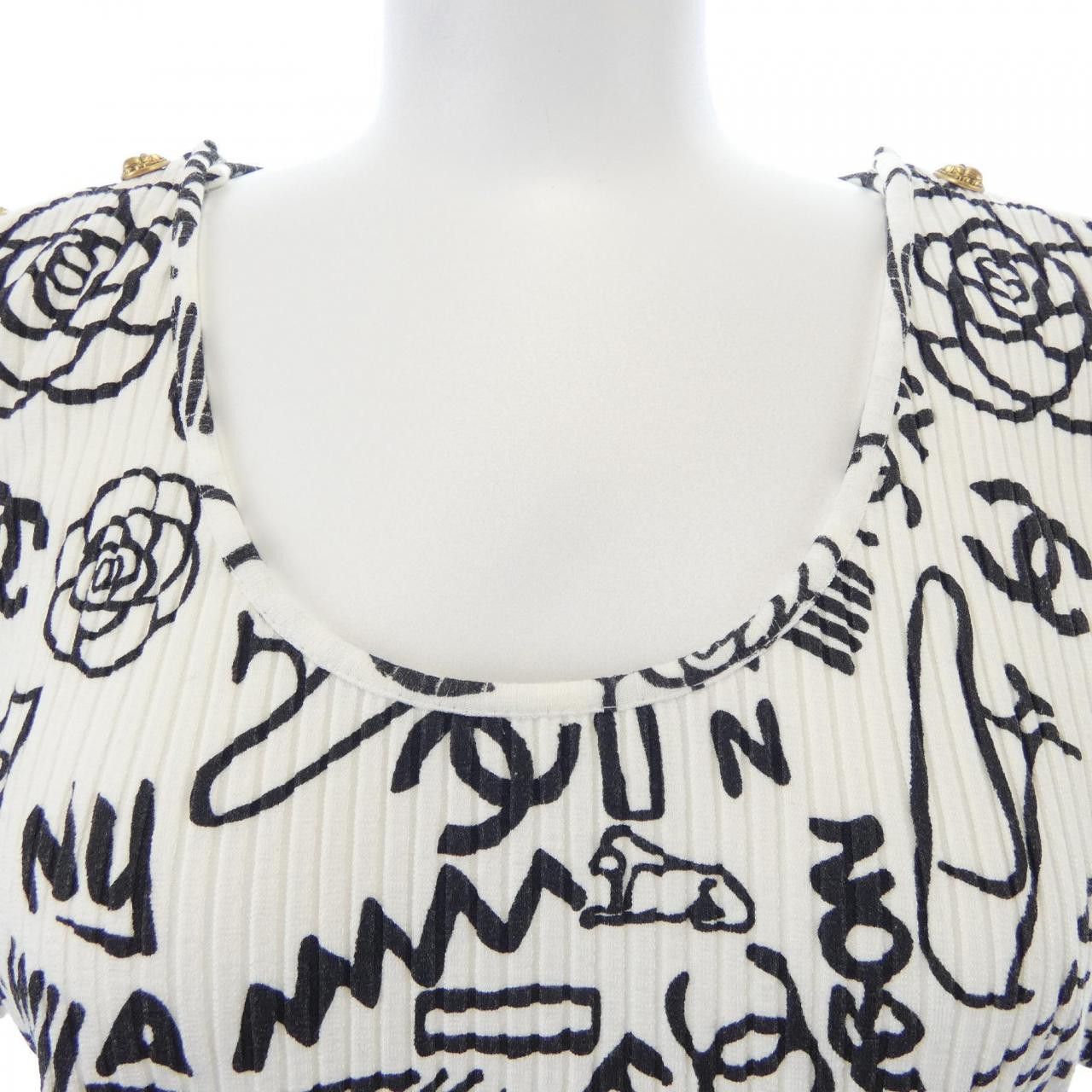 Chanel Chanel Chanel Tshirt Textile T-Shirts P61888V47215 DUTY FREE for USA Size ONE SIZE - 6 Thumbnail