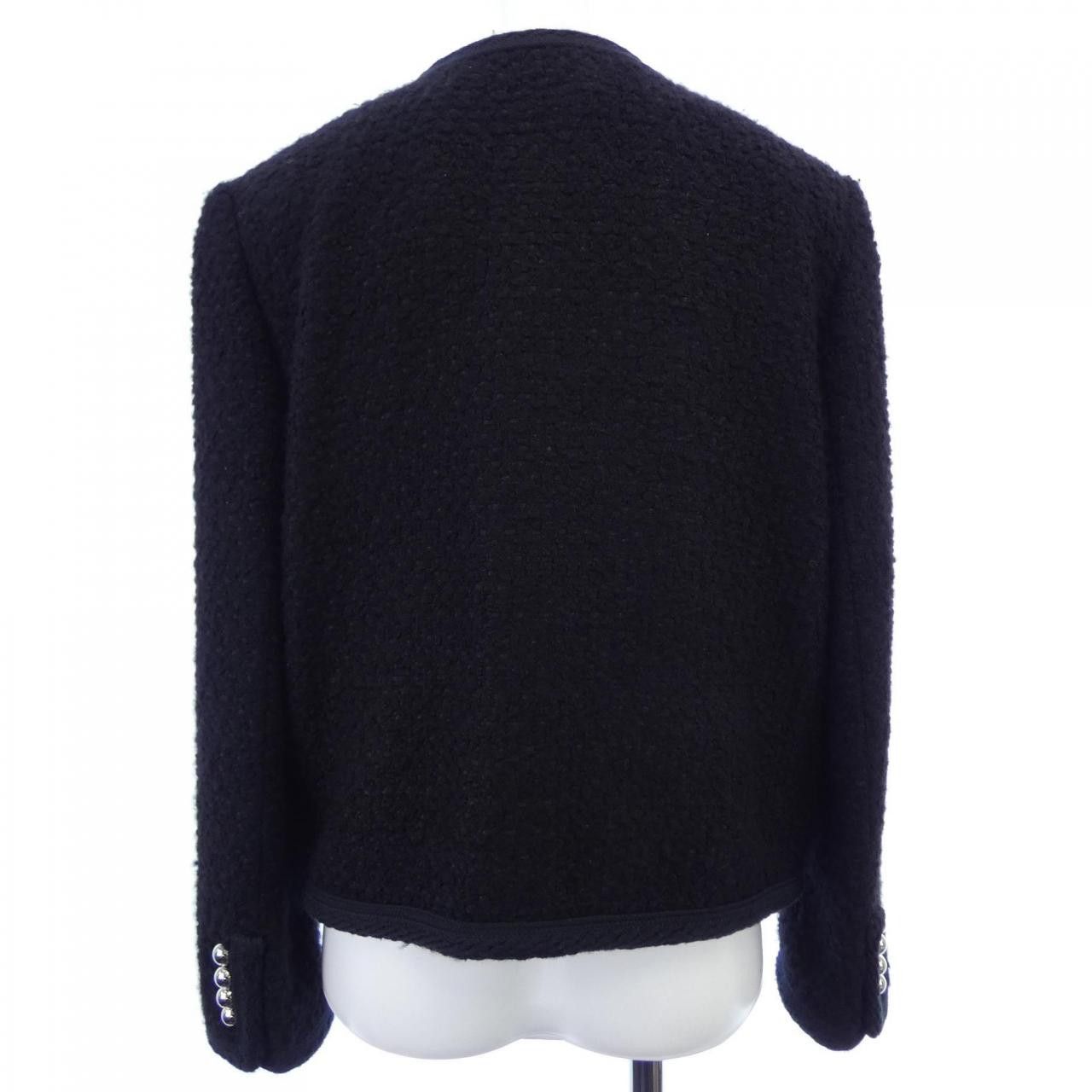 Celine Celine CELINE Chelsea Cashmere Collarless Jacket Textile Outerwear 2V34T593V DUTY FREE for USA Size ONE SIZE - 2 Thumbnail