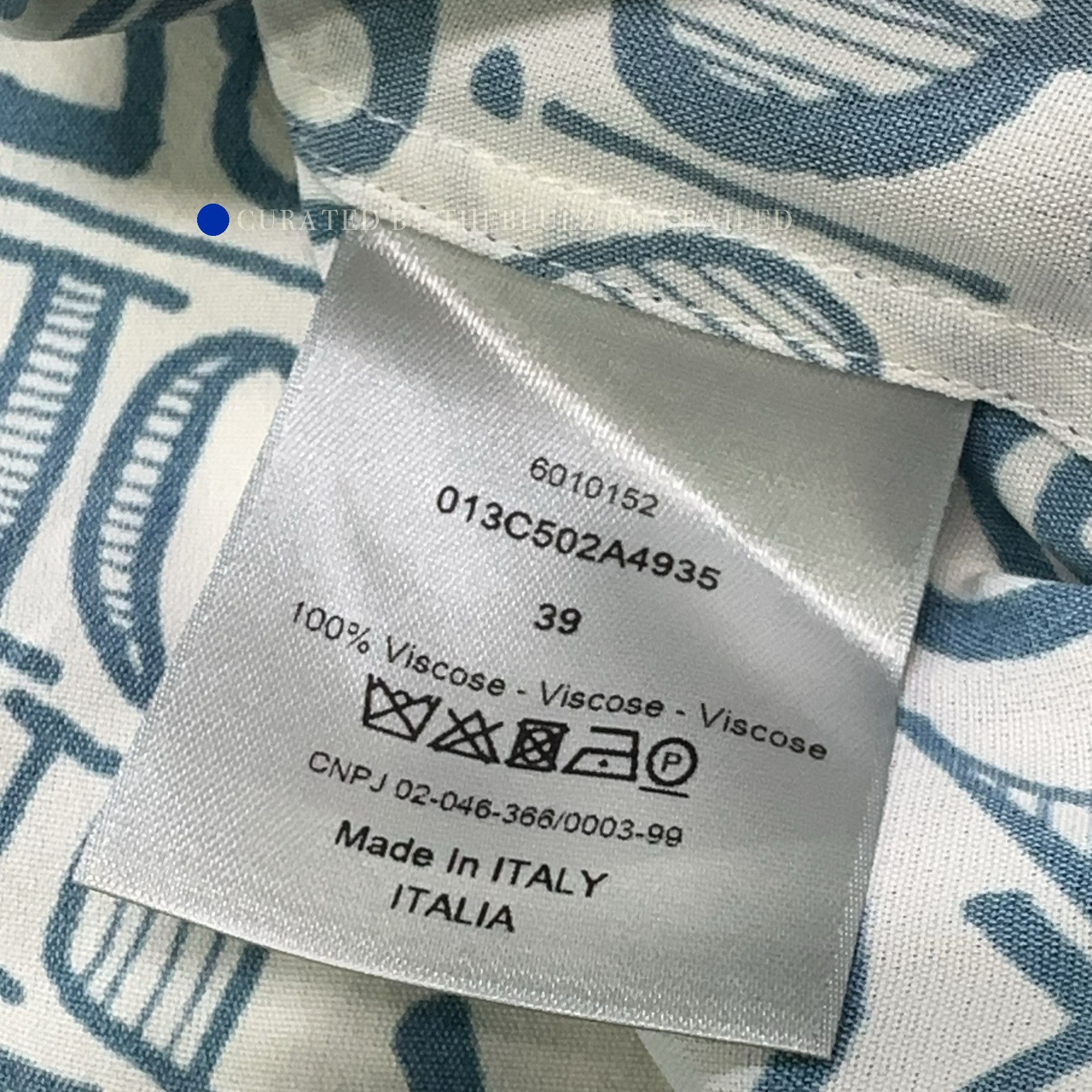 Dior Logo Print Button-Up Shirt in Blue Size US M / EU 48-50 / 2 - 5 Thumbnail