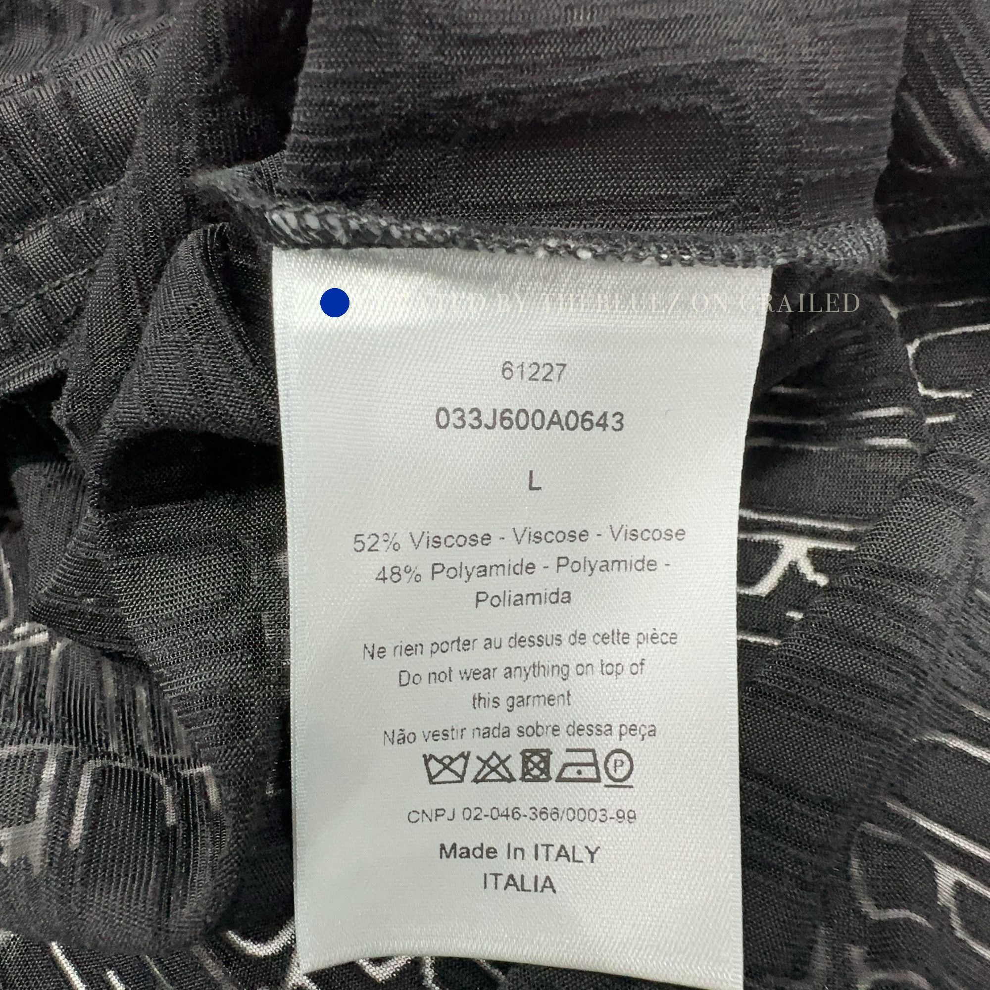 Dior All Over Logo T-Shirt in Black Size US L / EU 52-54 / 3 - 5 Thumbnail