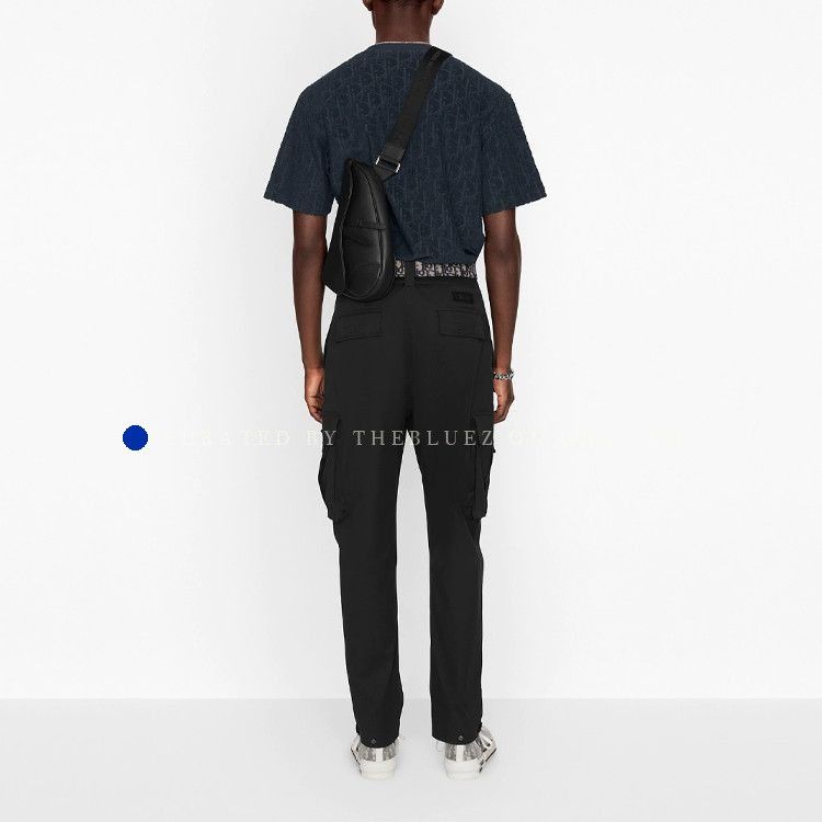 Dior Oblique Terry Cotton T-Shirt in Blue Size US XXL / EU 58 / 5 - 6 Thumbnail