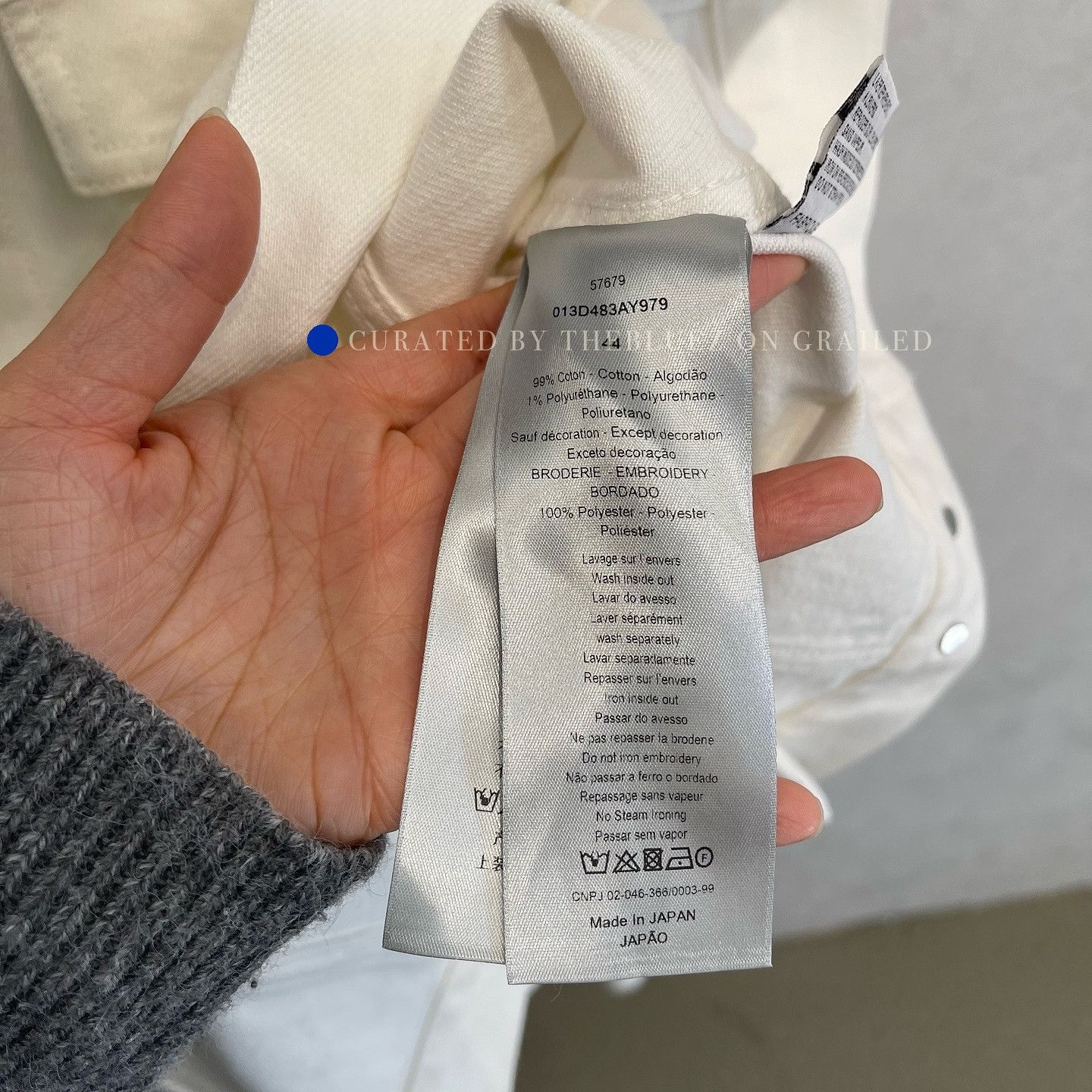 Dior White Denim Logo Jacket in Size S Size US S / EU 44-46 / 1 - 3 Thumbnail