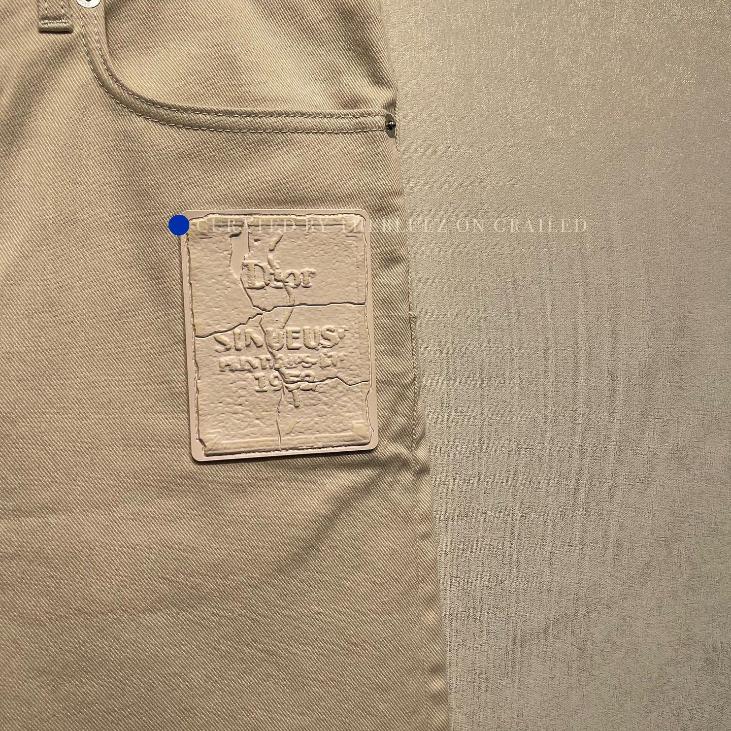 Dior Beige Logo Patch Cotton Casual Pants Size US 30 / EU 46 - 7 Thumbnail