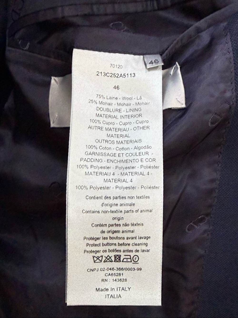 Dior Colorblock Mohair Wool Jacket in Blue Size US S / EU 44-46 / 1 - 4 Thumbnail