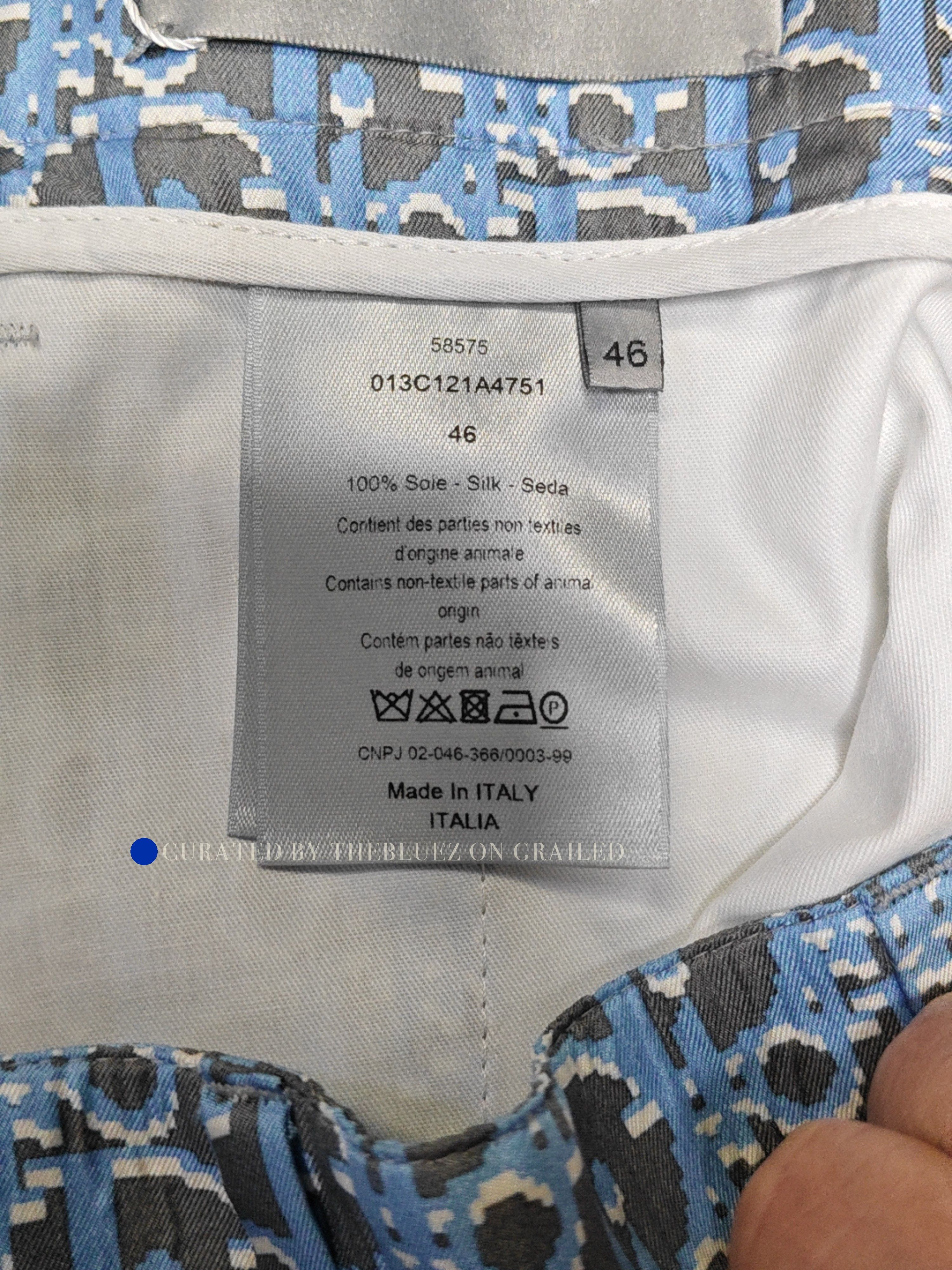 Dior Elegant Silk Blue Shorts Size US 30 / EU 46 - 4 Thumbnail