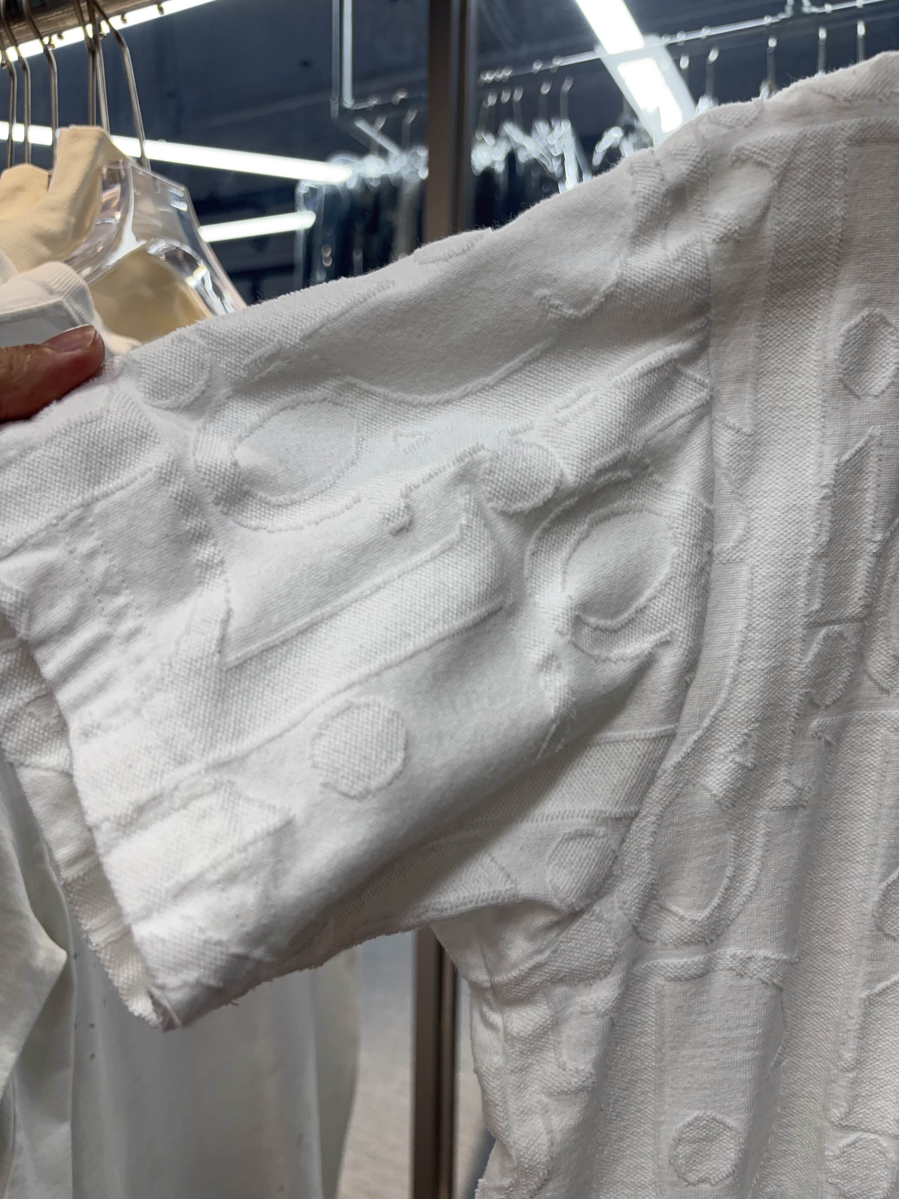 Dior White Oblique Jacquard Short Sleeve Tee Size US M / EU 48-50 / 2 - 7 Thumbnail