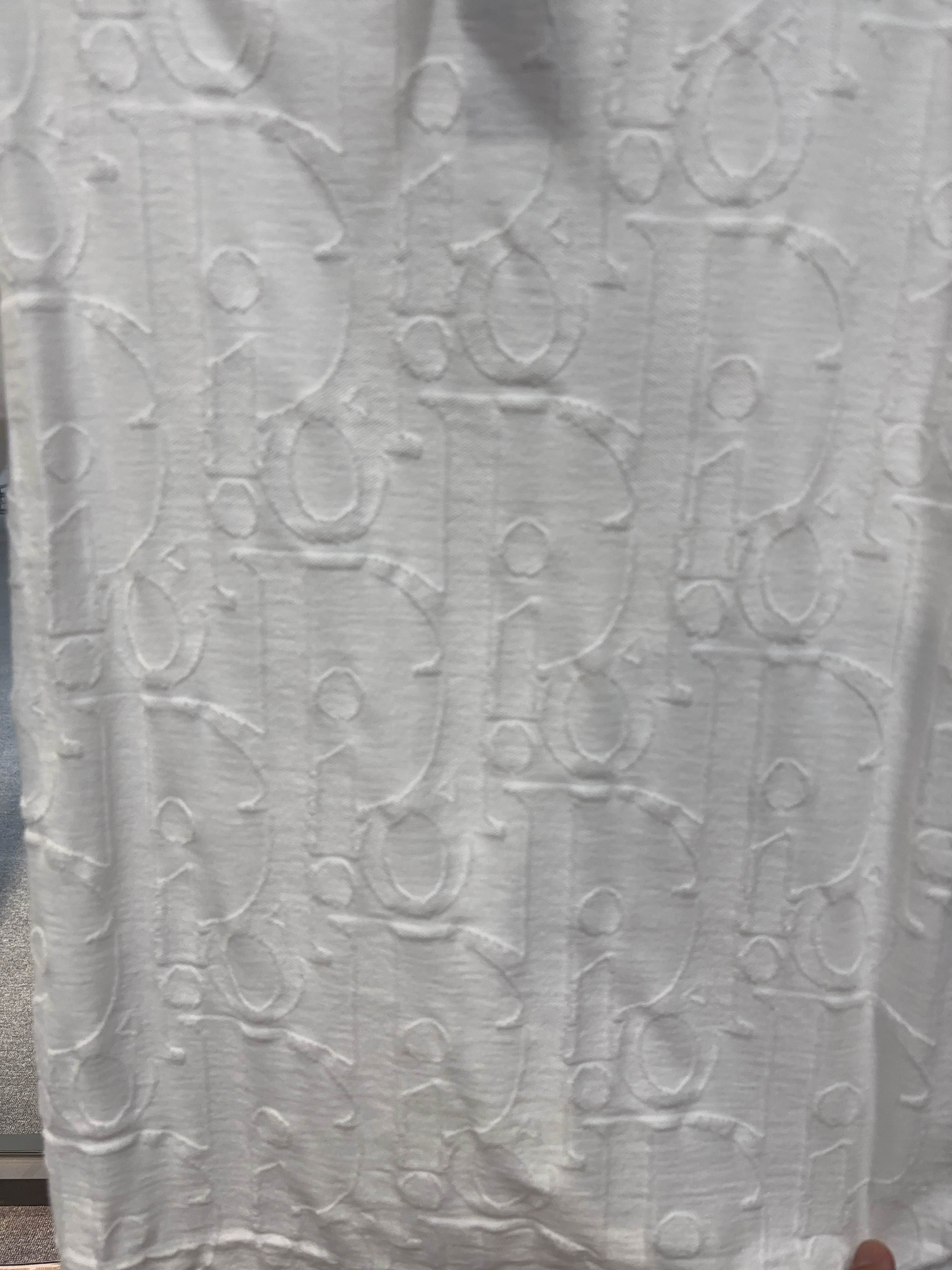 Dior White Oblique Jacquard Short Sleeve Tee Size US M / EU 48-50 / 2 - 9 Thumbnail