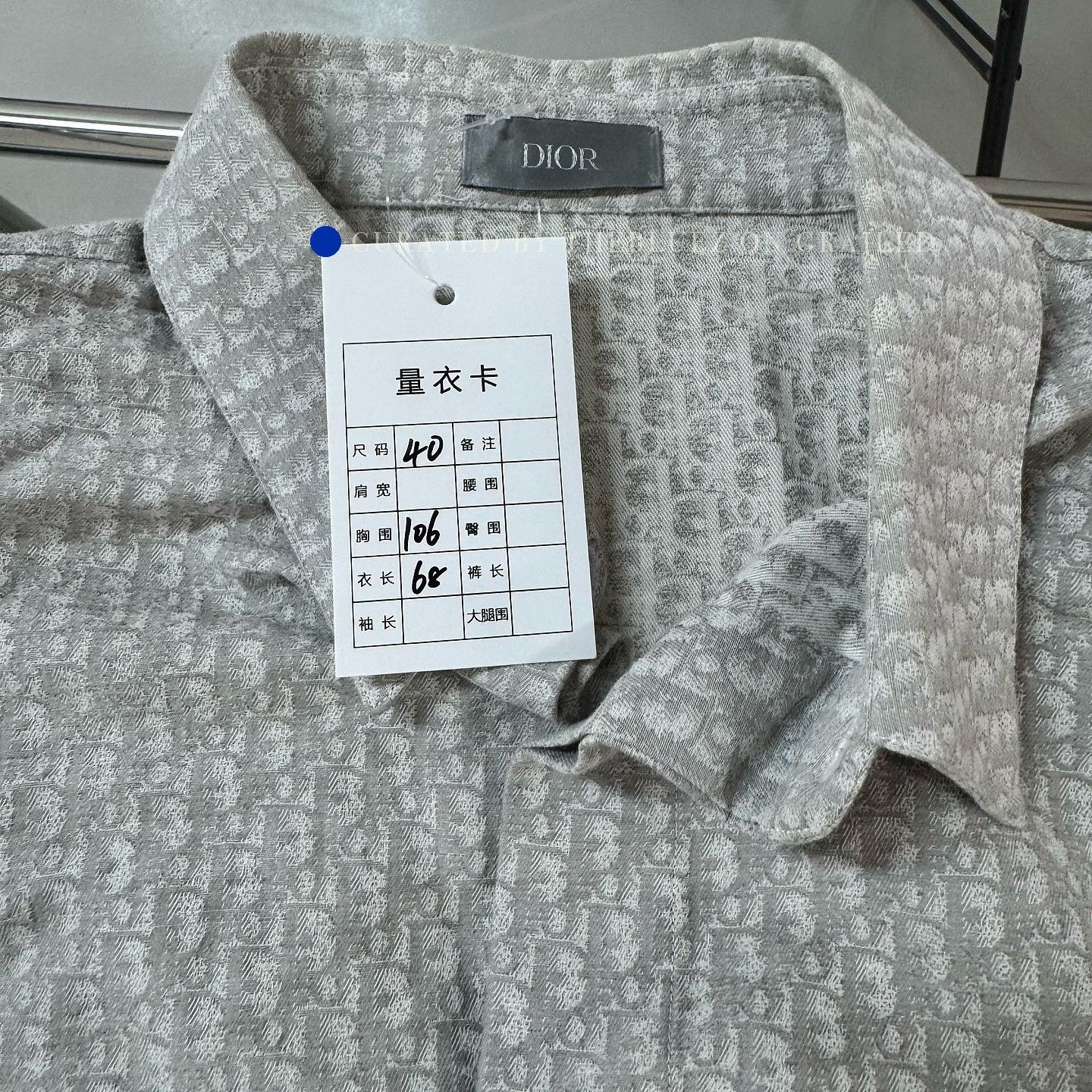 Dior Gray Short Sleeve Button-Up Shirt Size US XXS / EU 40 - 5 Thumbnail