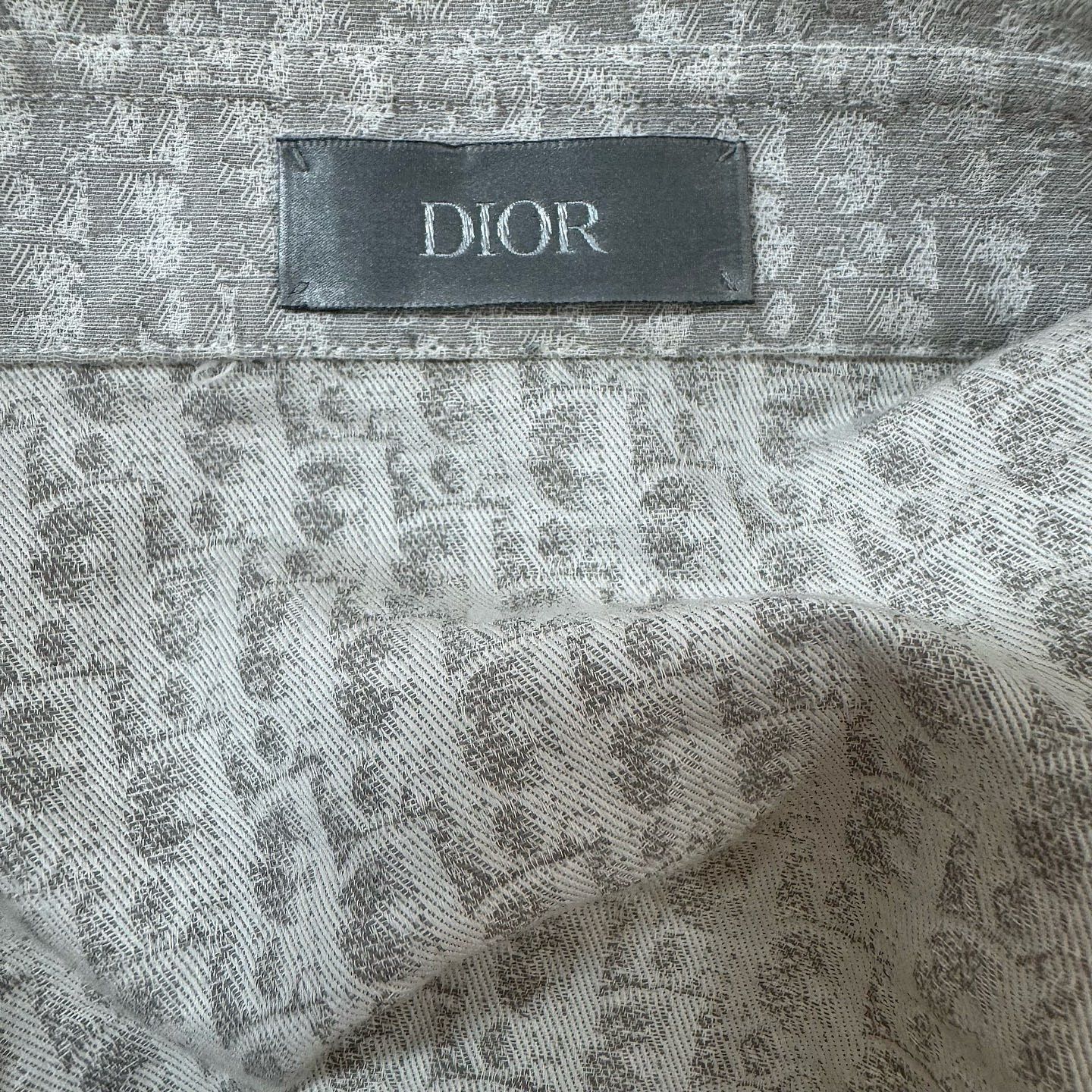 Dior Gray Short Sleeve Button-Up Shirt Size US XXS / EU 40 - 3 Thumbnail