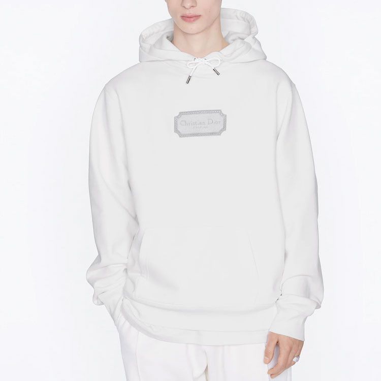 Dior Logo Patch Hoodie in White Size US M / EU 48-50 / 2 - 10 Thumbnail