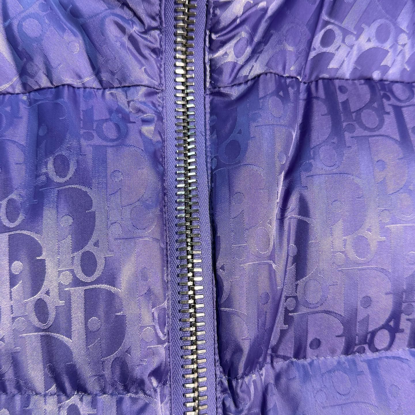 Dior Stylish Purple Puffer Jacket in Size M Size US M / EU 48-50 / 2 - 6 Thumbnail