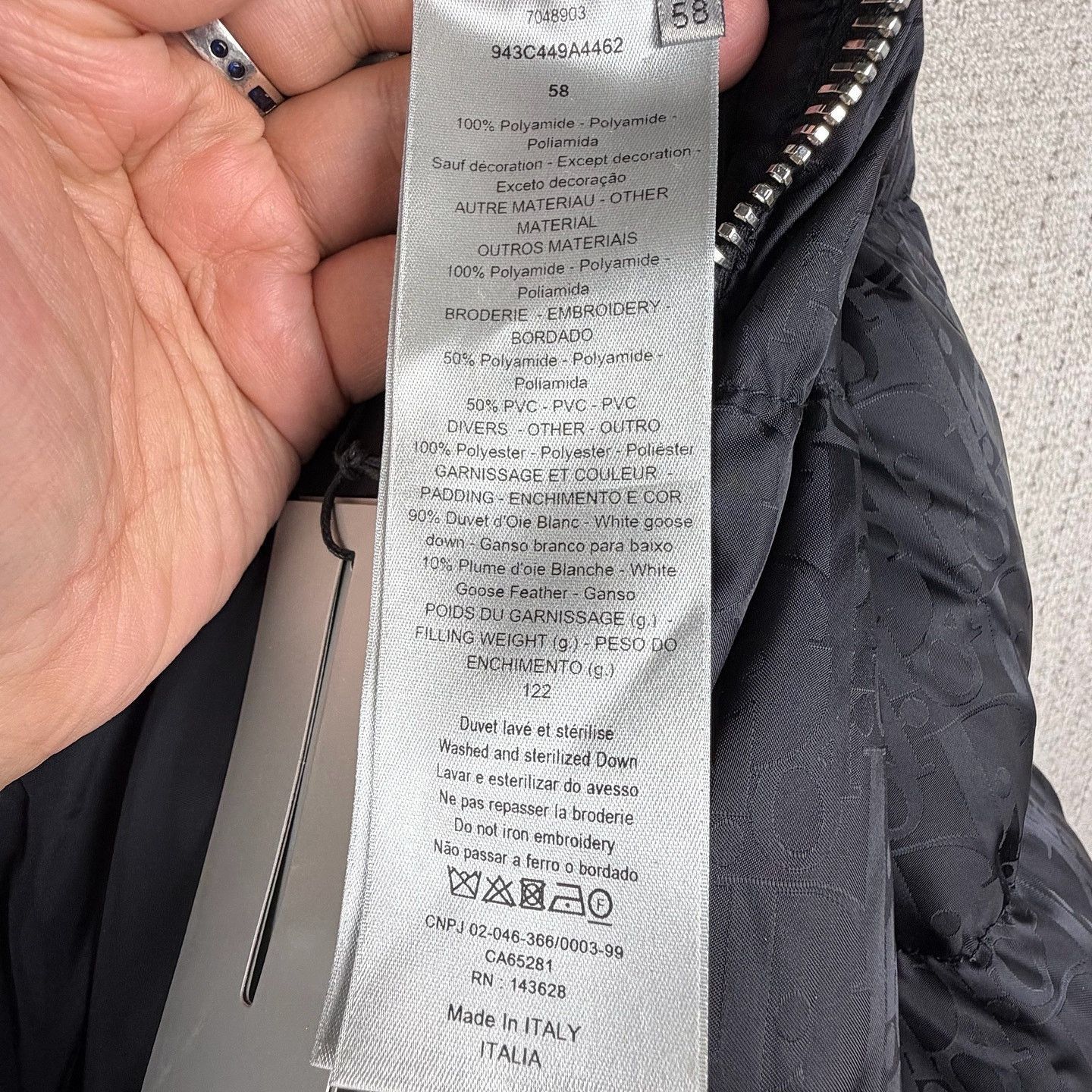 Dior Black Puffer Jacket in XXL Size US XXL / EU 58 / 5 - 4 Thumbnail