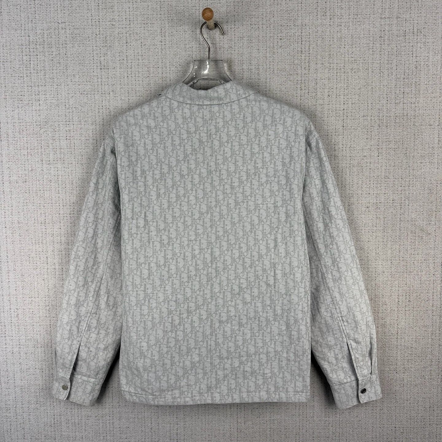 Dior Gray Oblique Pattern Shirt Jacket Size US M / EU 48-50 / 2 - 2 Thumbnail