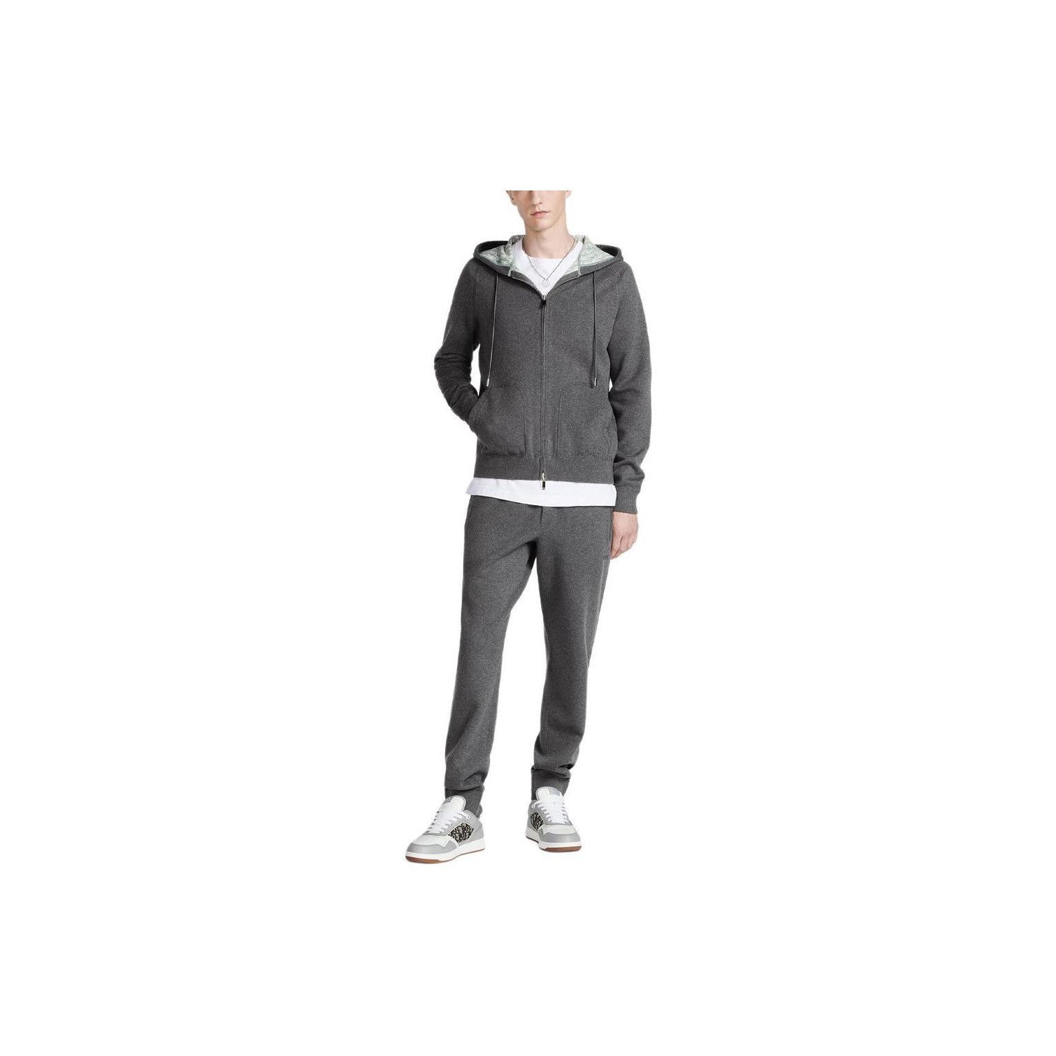 Dior Gray Embroidered Logo Sweatpants Size US 34 / EU 50 - 6 Thumbnail